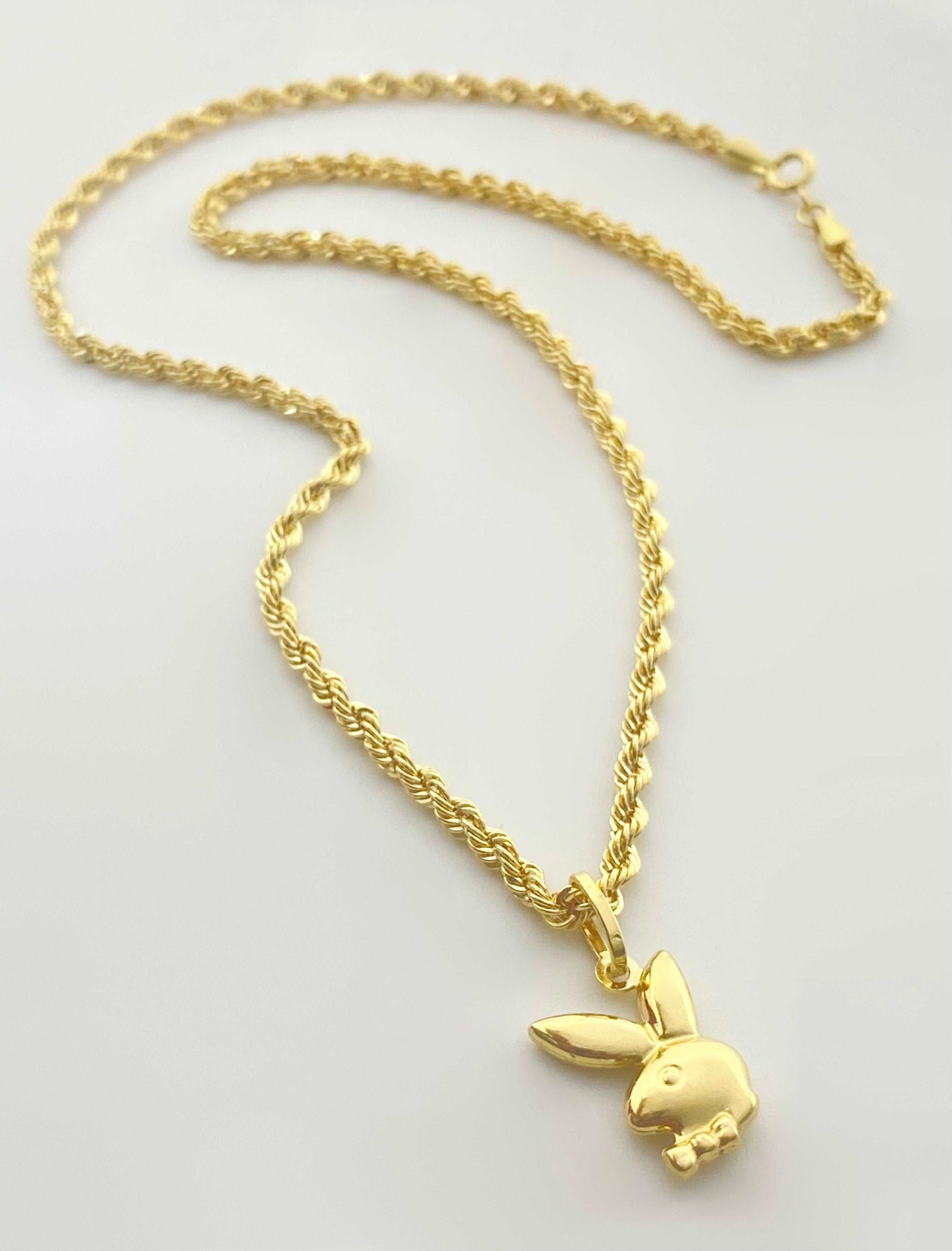 18k Gold Bunny Necklace - Necklaces - Embellish Gold