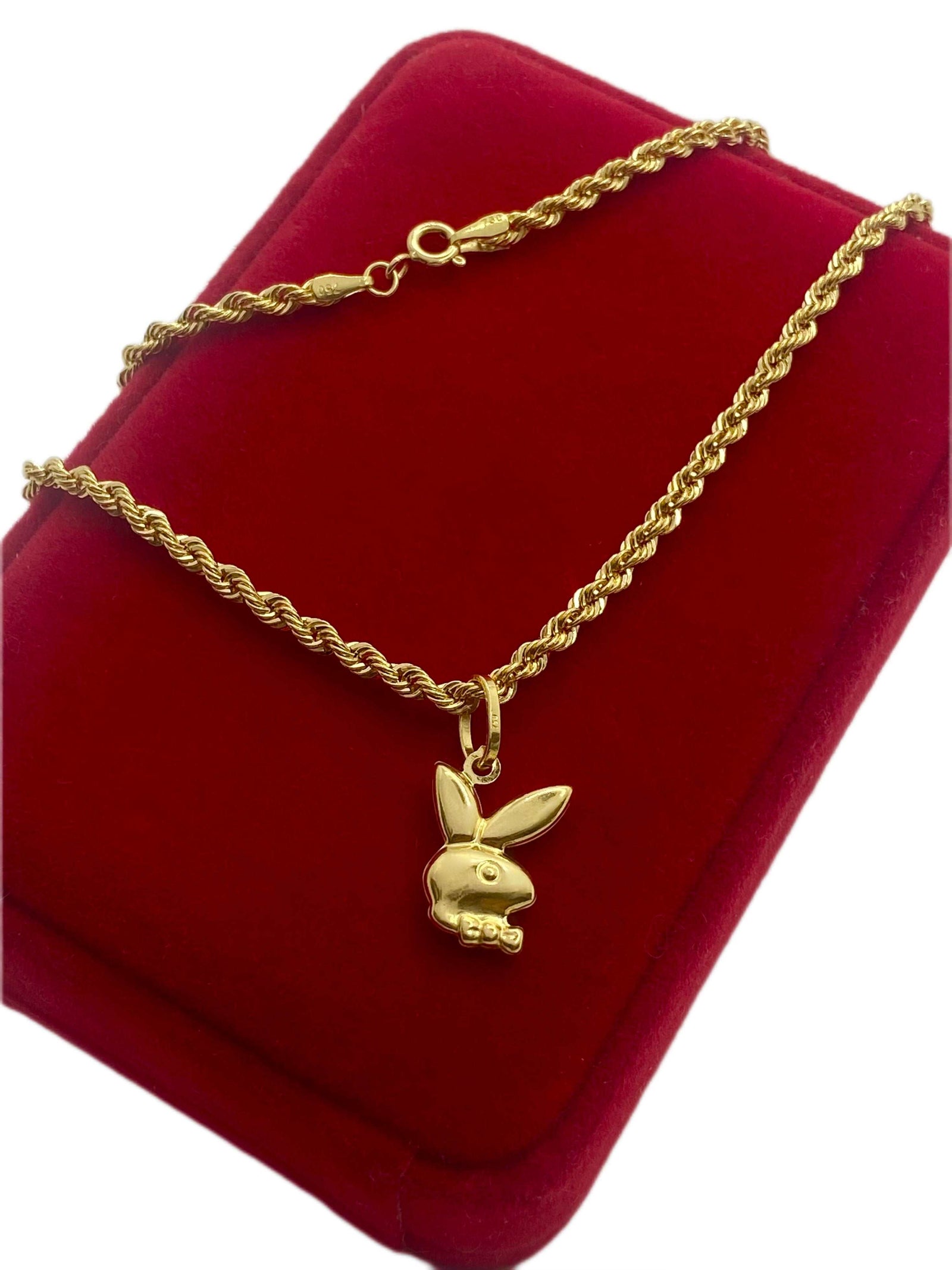 18k Gold Bunny Necklace - Necklaces - Embellish Gold