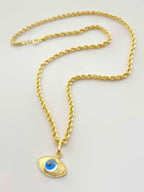 18K Gold Evil Eye Necklace - Embellish Gold