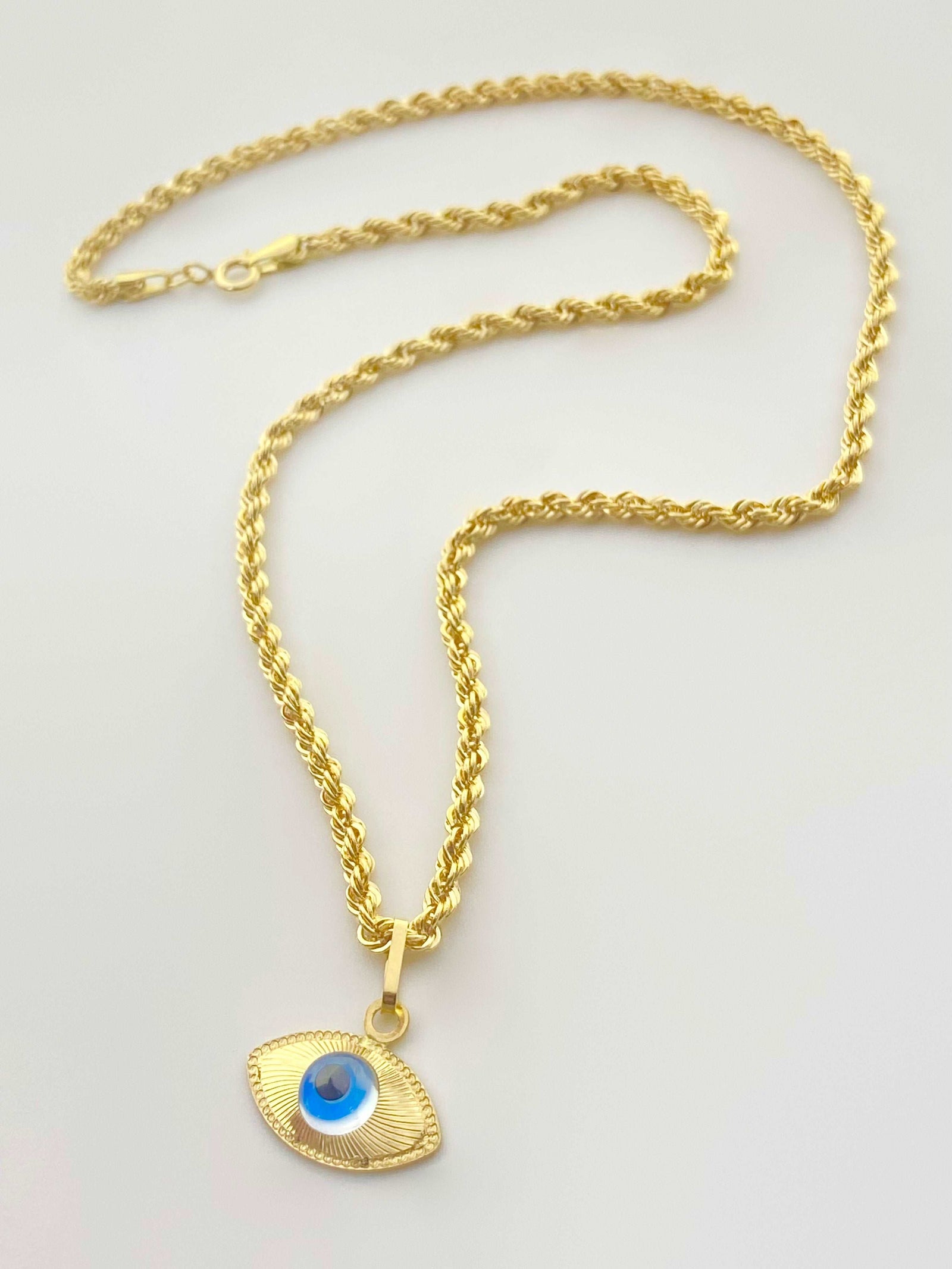 18K Gold Evil Eye Necklace - Necklaces - Embellish Gold