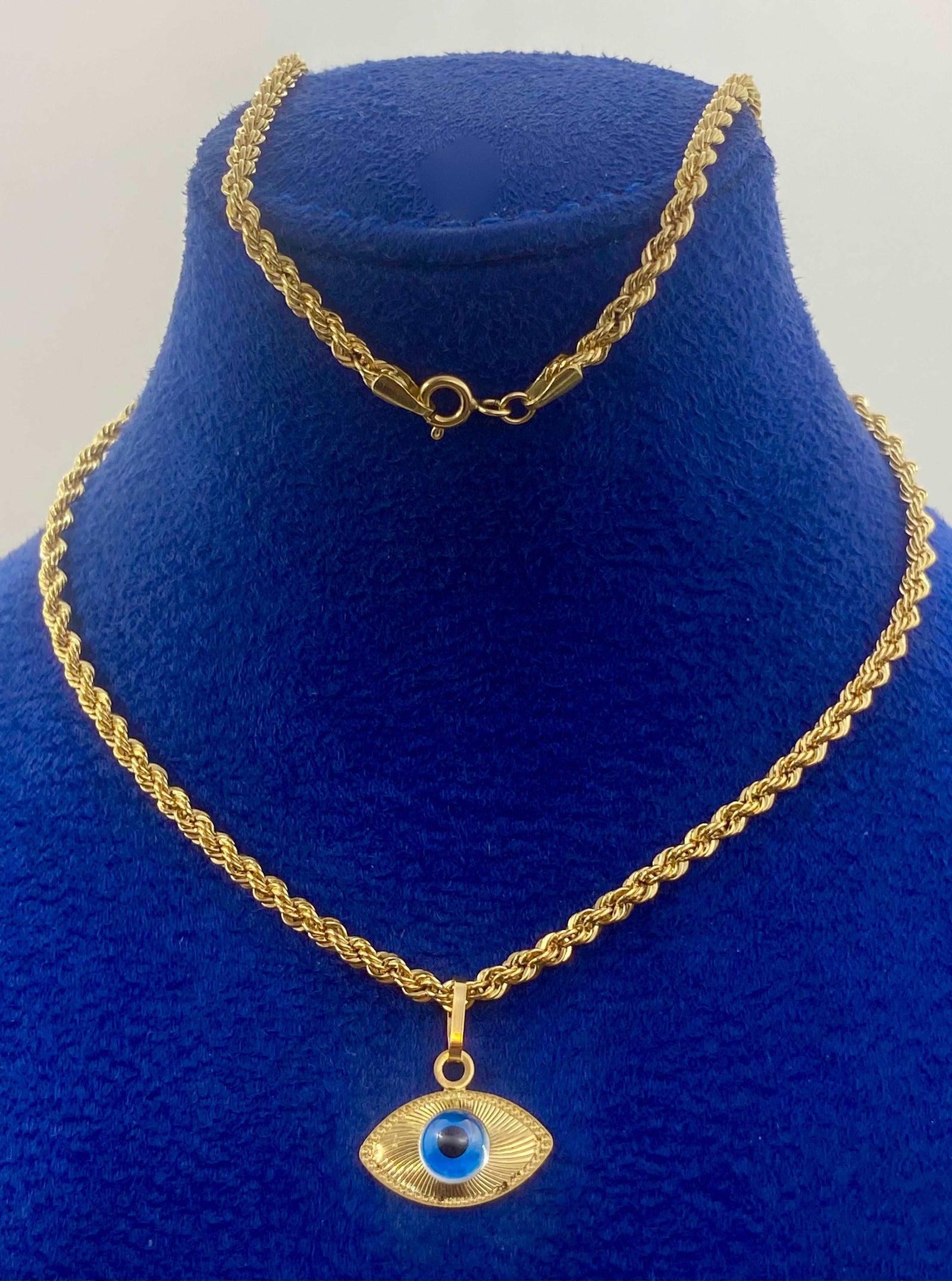 18K Gold Evil Eye Necklace - Necklaces - Embellish Gold