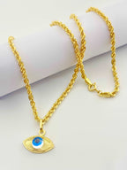 18K Gold Evil Eye Necklace - Embellish Gold