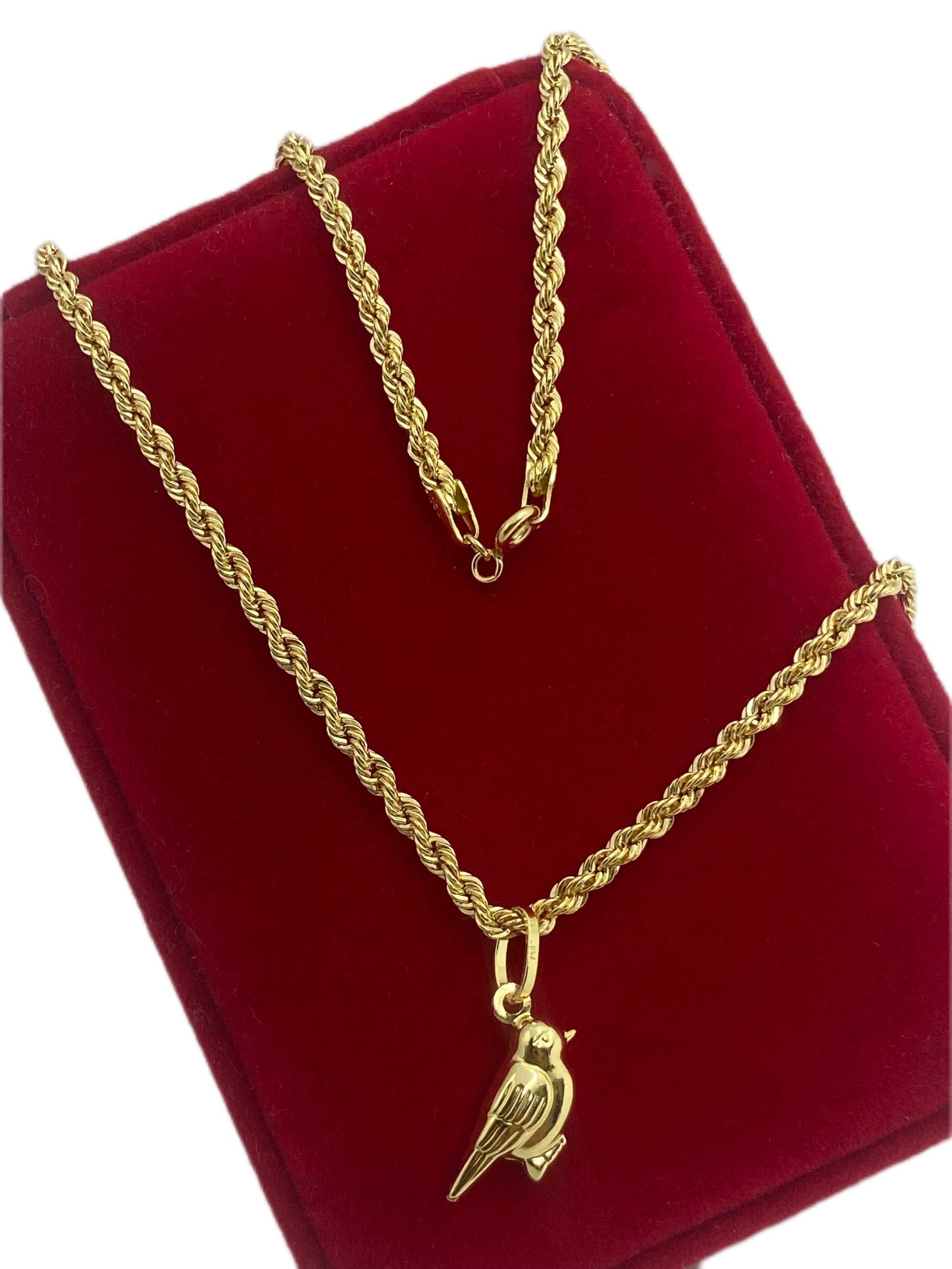 18K Gold Necklace With Bird Pendant - Necklaces - Embellish Gold