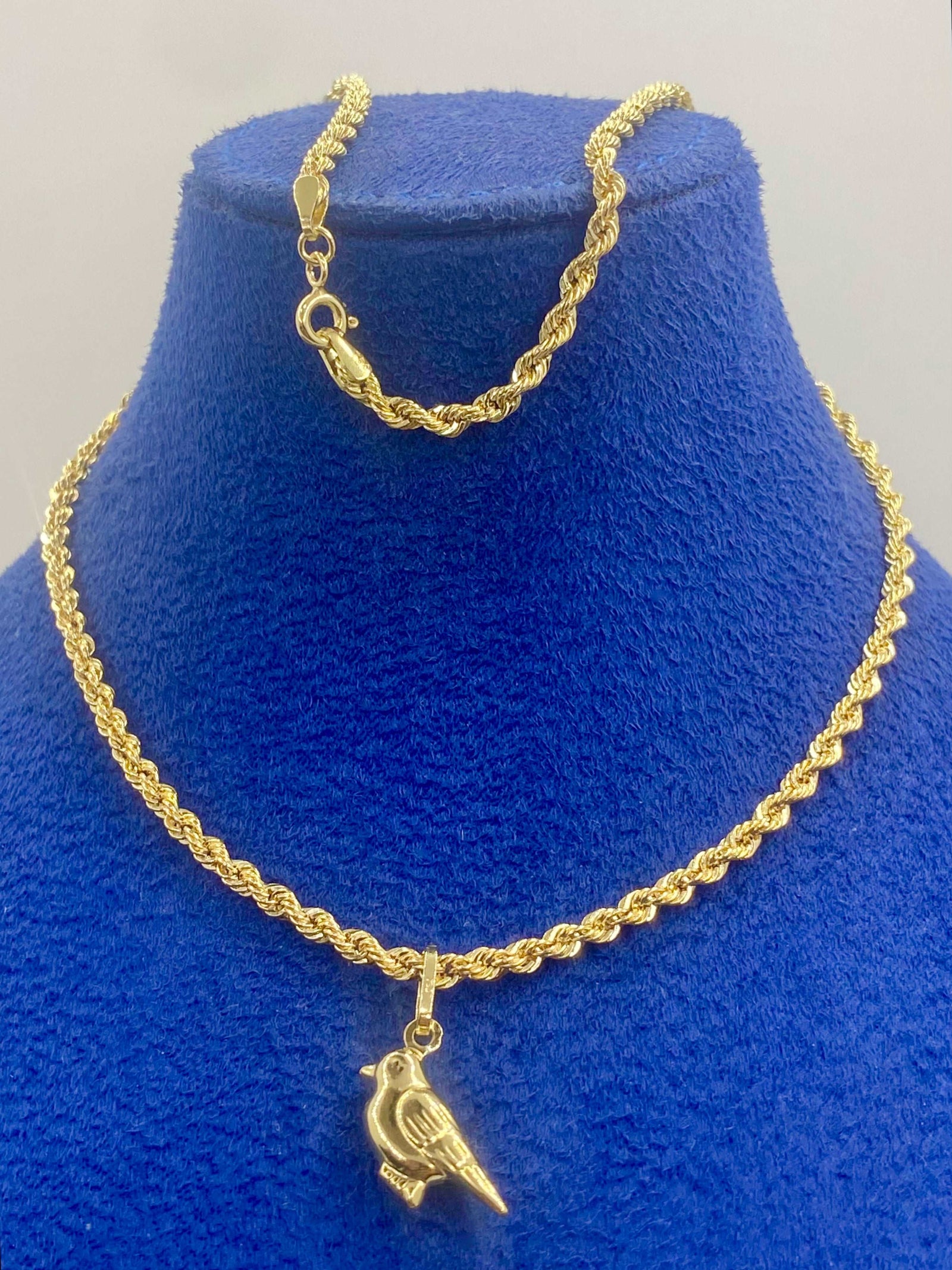 18K Gold Necklace With Bird Pendant - Necklaces - Embellish Gold