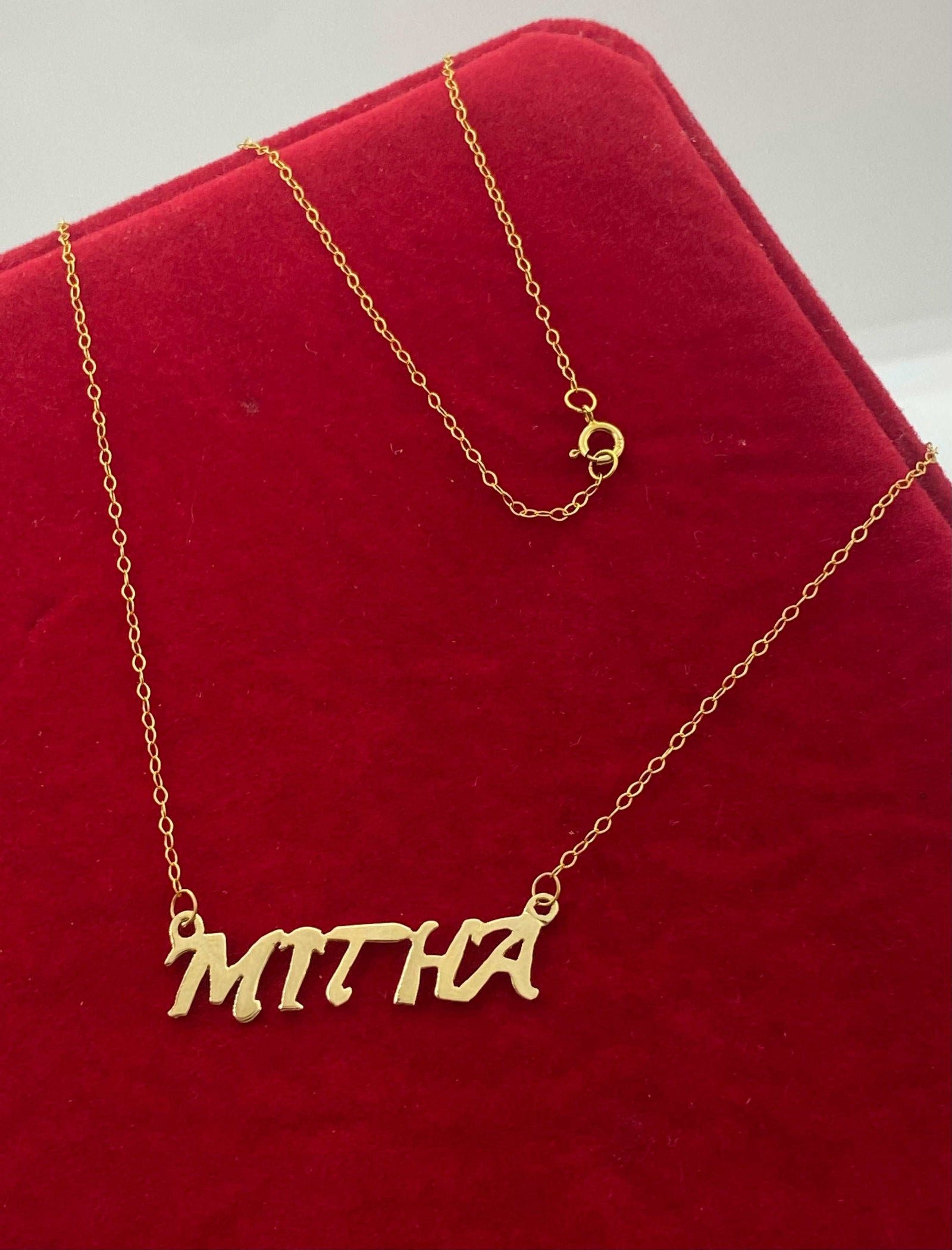 18K Gold Customize Necklace upto 5 Letters - Festive Collection - Embellish Gold