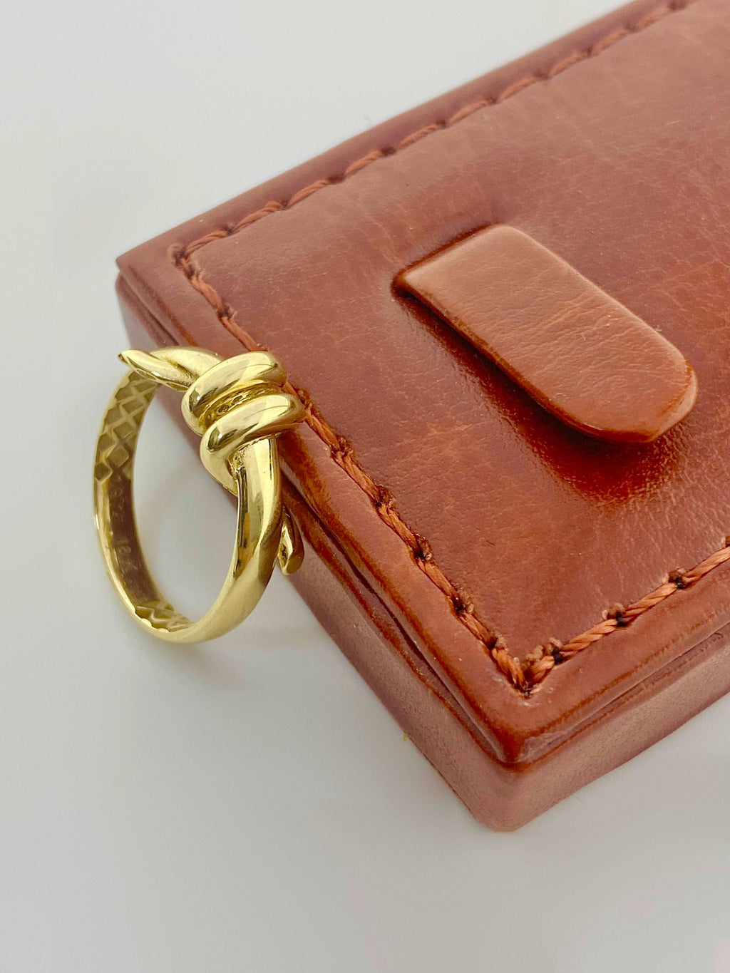 18K Real Gold Twisted Design Ring - Embellish Gold
