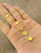 Flower bracelet 18K Gold Pendant With 18K Gold Plated Chains - Embellish Gold