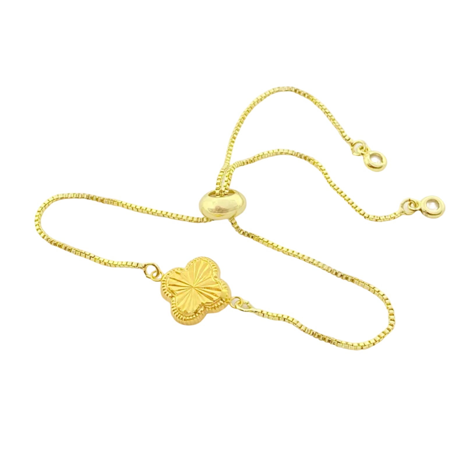 Flower bracelet 18K Gold Pendant With 18K Gold Plated Chains - Gold Bracelets - Embellish Gold Jewelry & Diamond