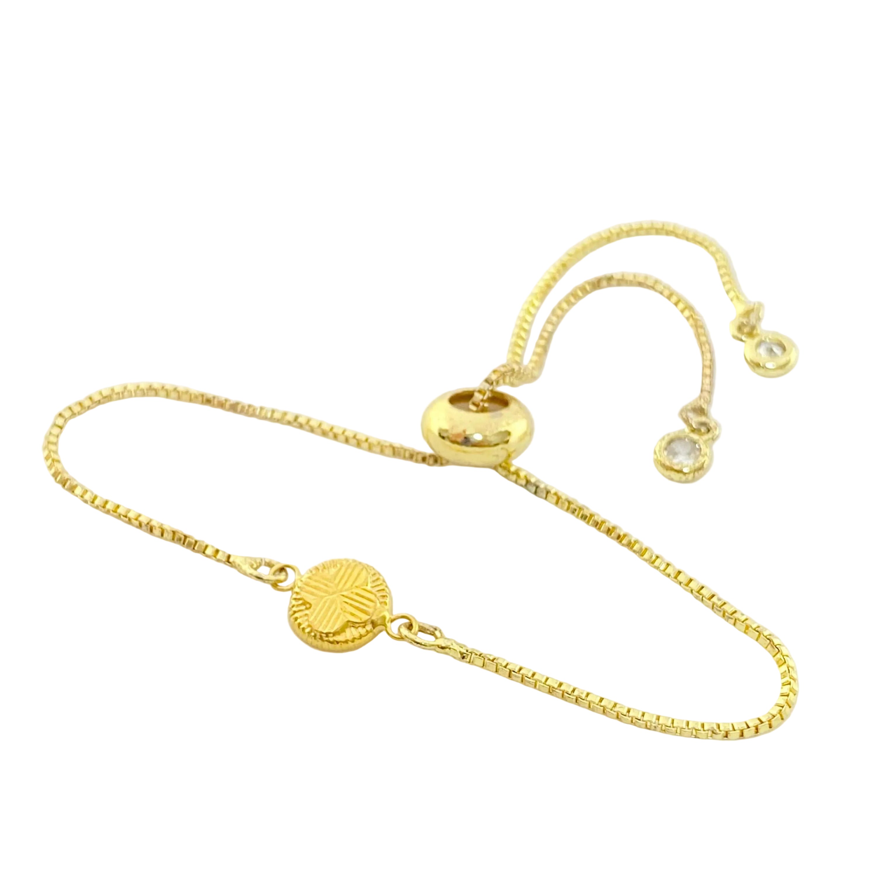 18K Gold Clove Pendant With Gold Plated Chains Bracelet - Embellish Gold