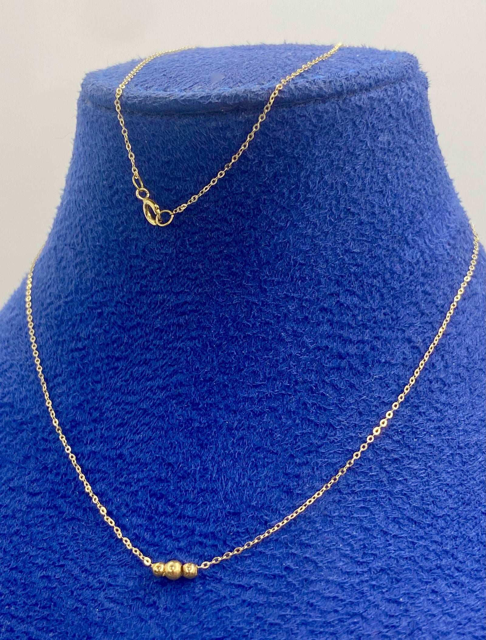 18K Real Gold 3 Balls Necklace - Shop - Embellish Gold