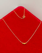 18K Real Gold 3 Balls Necklace - Embellish Gold