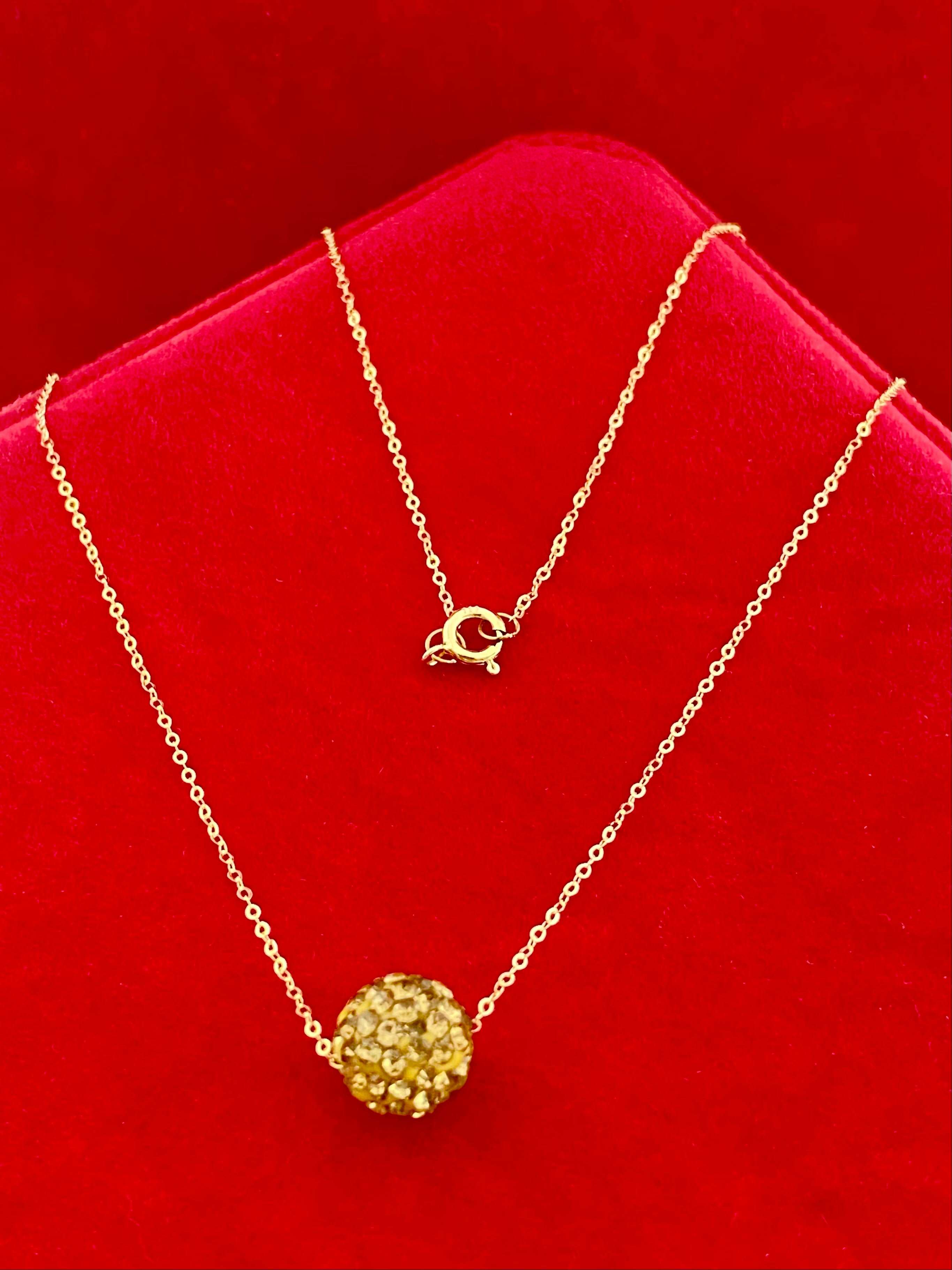 18K Real Gold Swarovski Necklace Gold - Embellish Gold