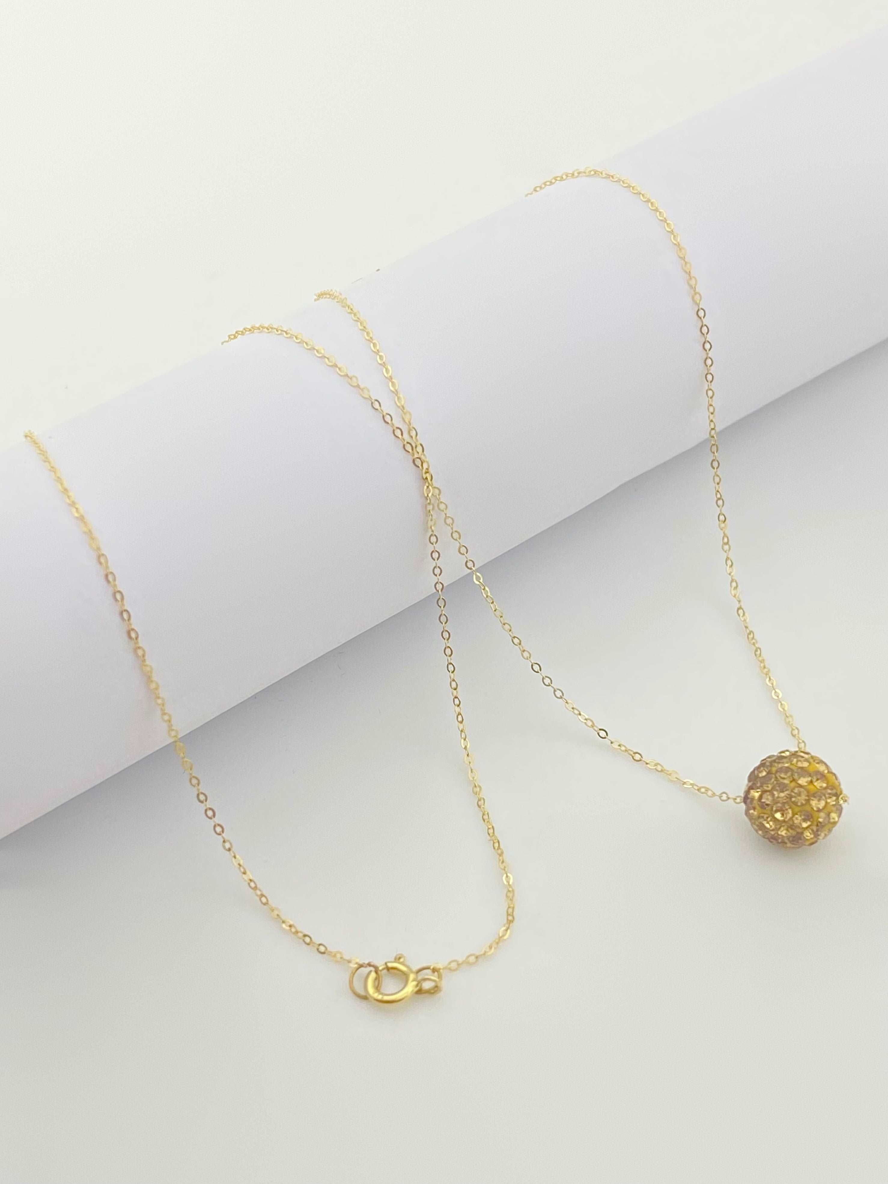 18K Real Gold Swarovski Necklace Gold - Embellish Gold