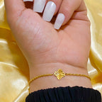 18K Real Gold Clove With Rope Chain Bracelet - Embellish Gold