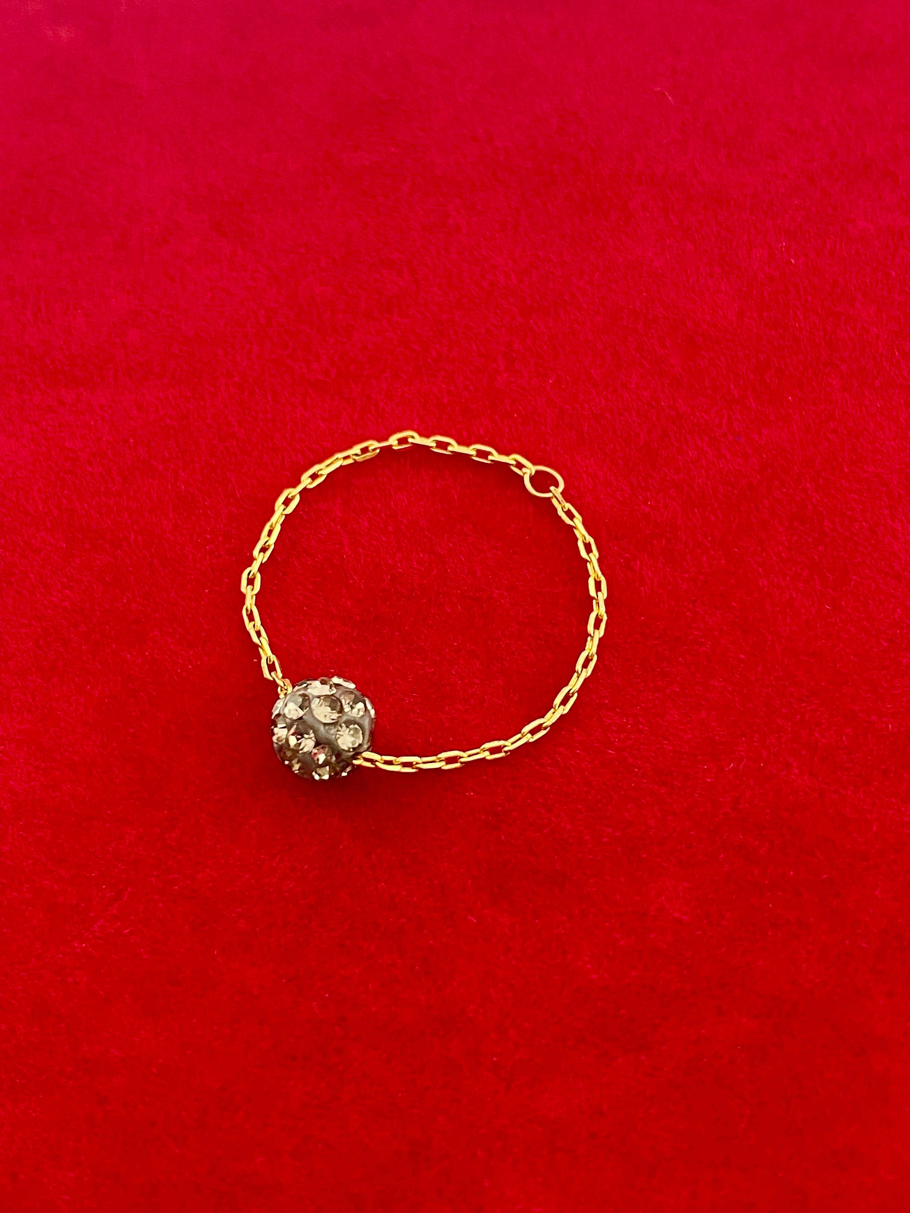 18K Real Gold Silver Swarovski Ring - Embellish Gold