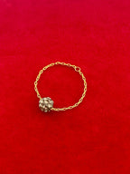 18K Real Gold Silver Swarovski Ring - Embellish Gold