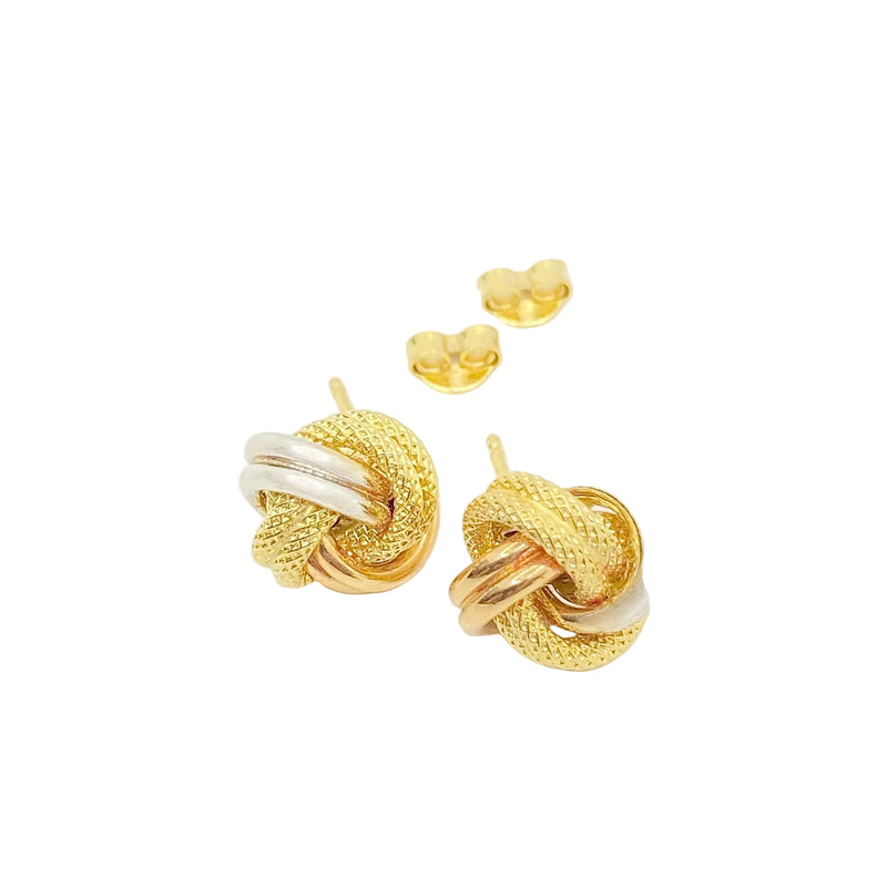 18K Real Gold Loveknot Earrings - 18k Gold Earrings - Embellish Gold