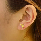 18K Gold Love Screw Earrings - Embellish Gold