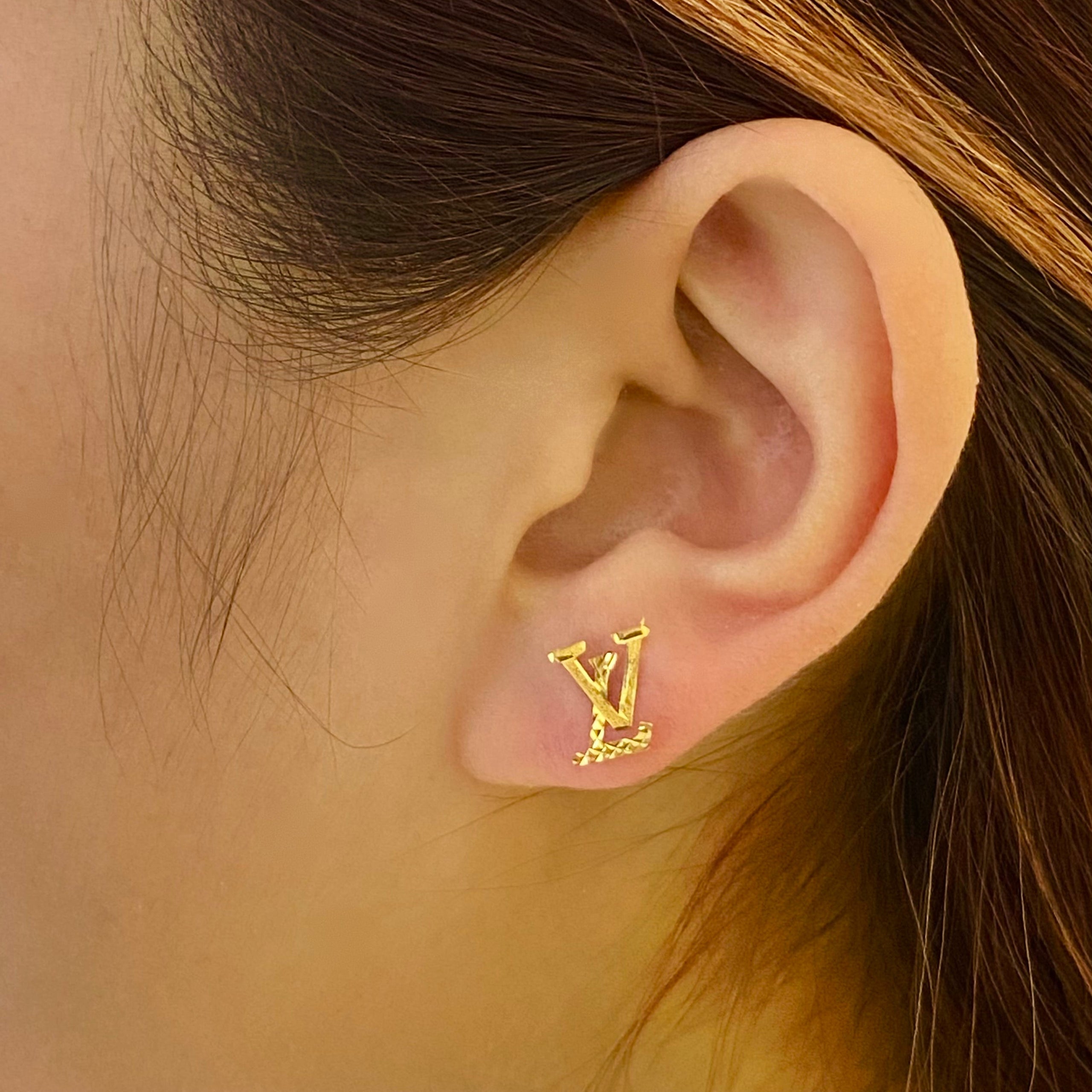 18K Gold Love Screw Earrings - Embellish Gold