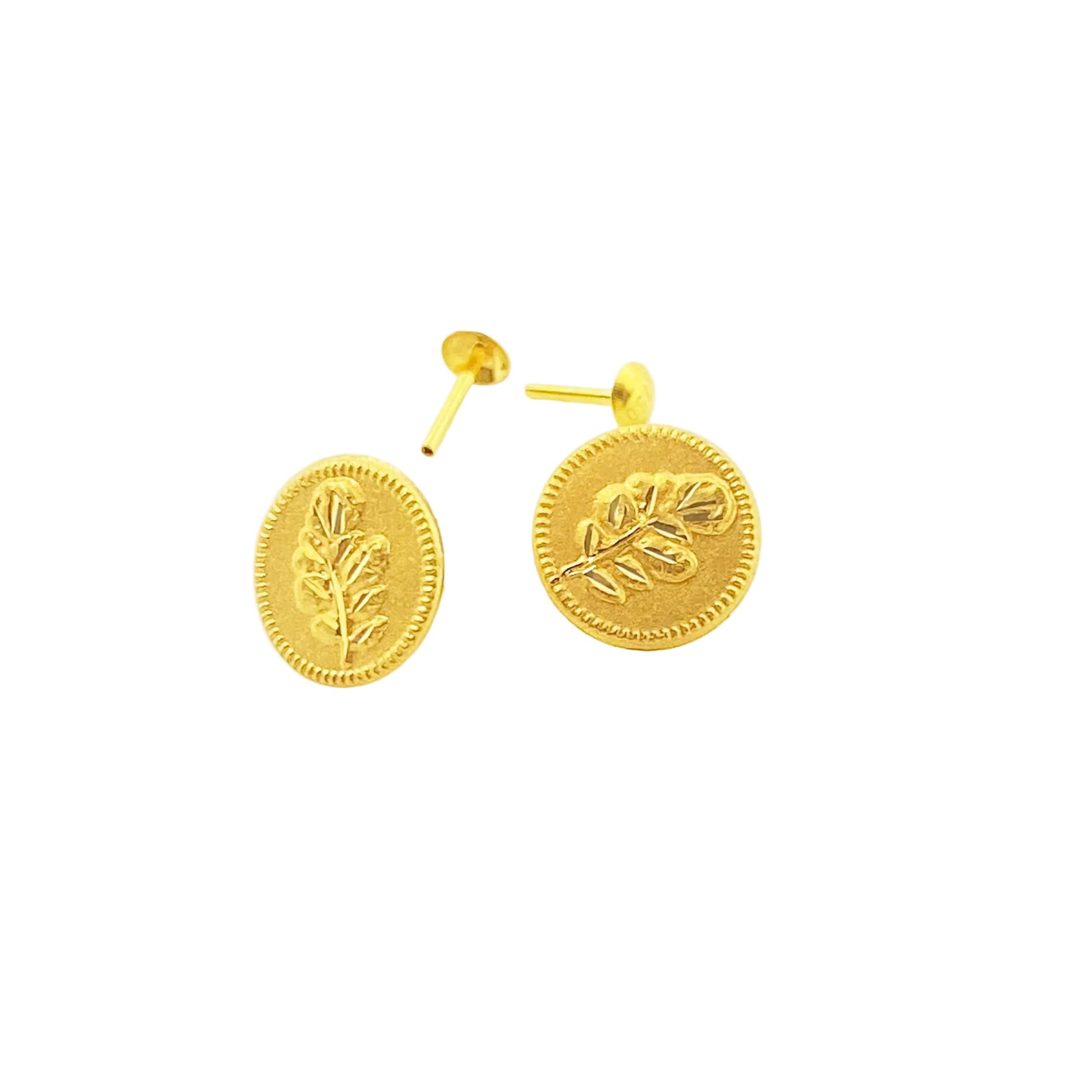 18K Real Gold  Rose Earrings - 18k Gold Earrings - Embellish Gold