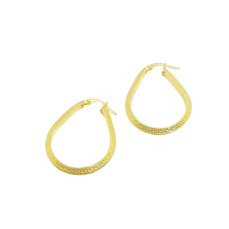 18k Gold Maze Loop Earrings - 18k Gold Earrings - Embellish Gold