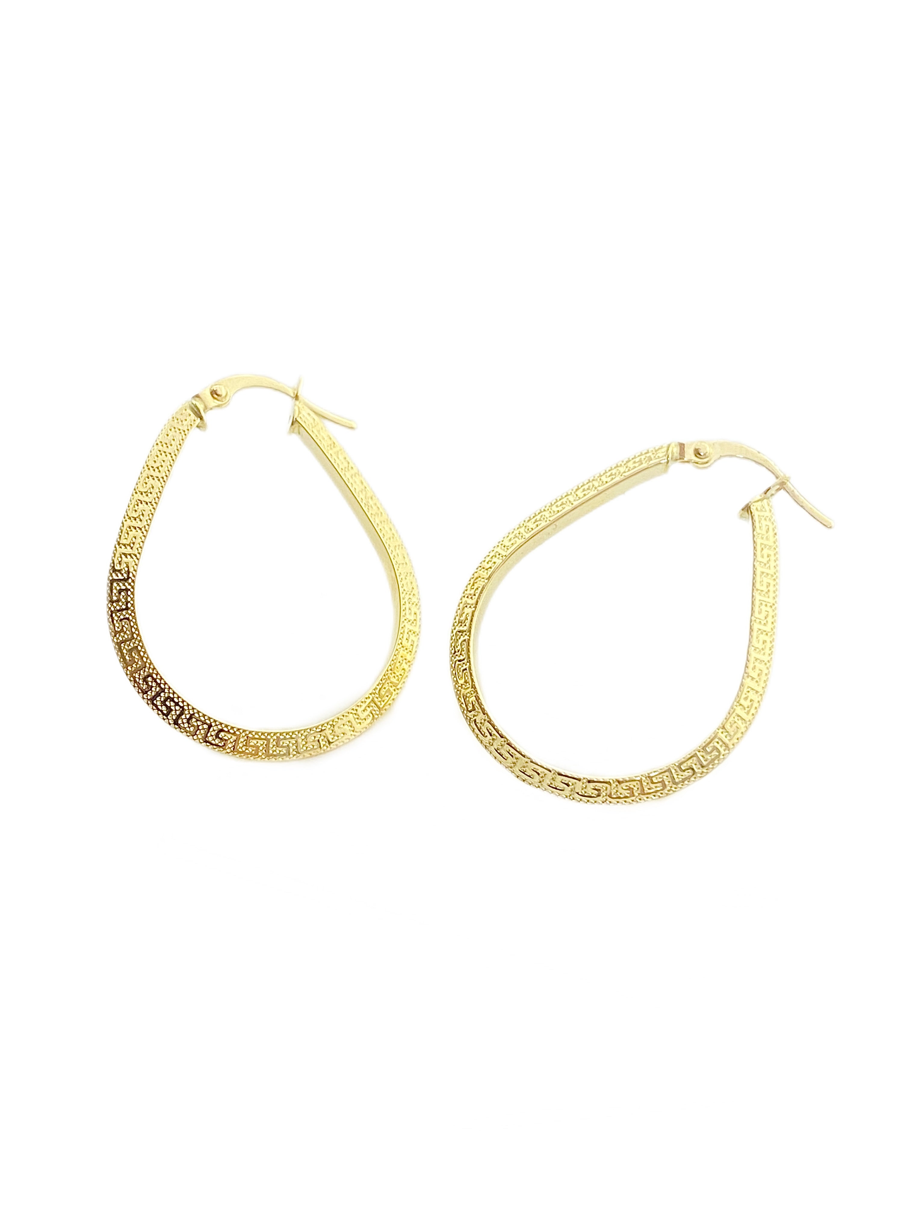 18k Gold Maze Loop Earrings - Embellish Gold