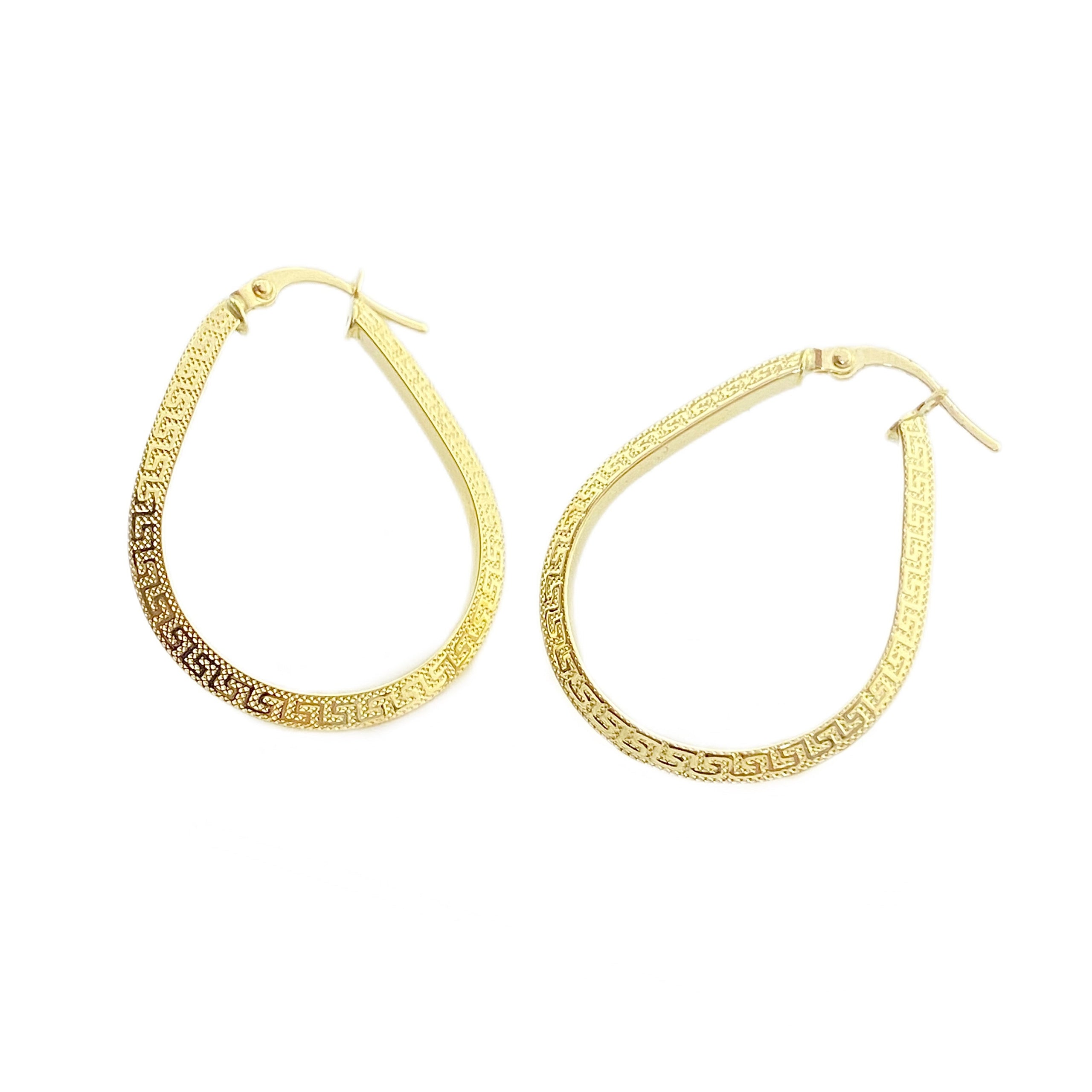 18k Gold Maze Loop Earrings - Embellish Gold