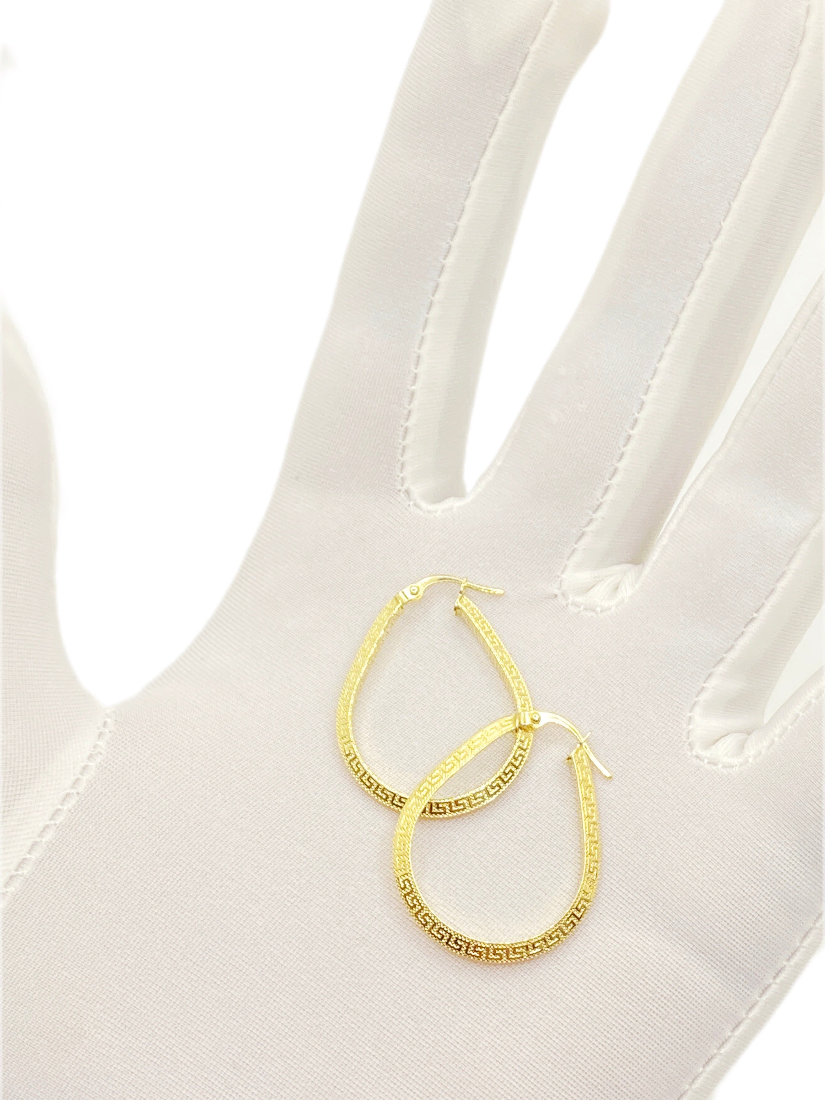 18k Gold Maze Loop Earrings - Embellish Gold