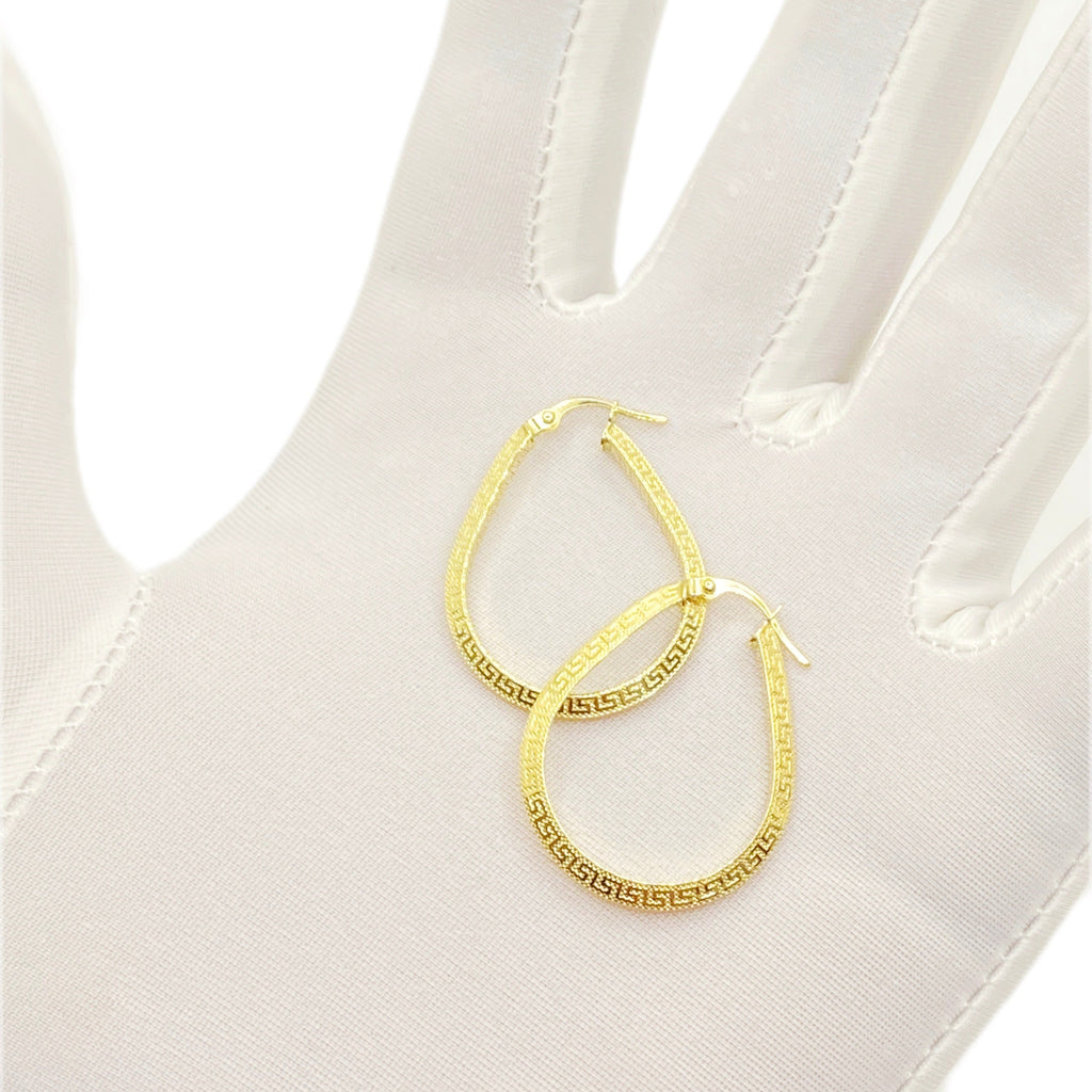 18k Gold Maze Loop Earrings - Embellish Gold