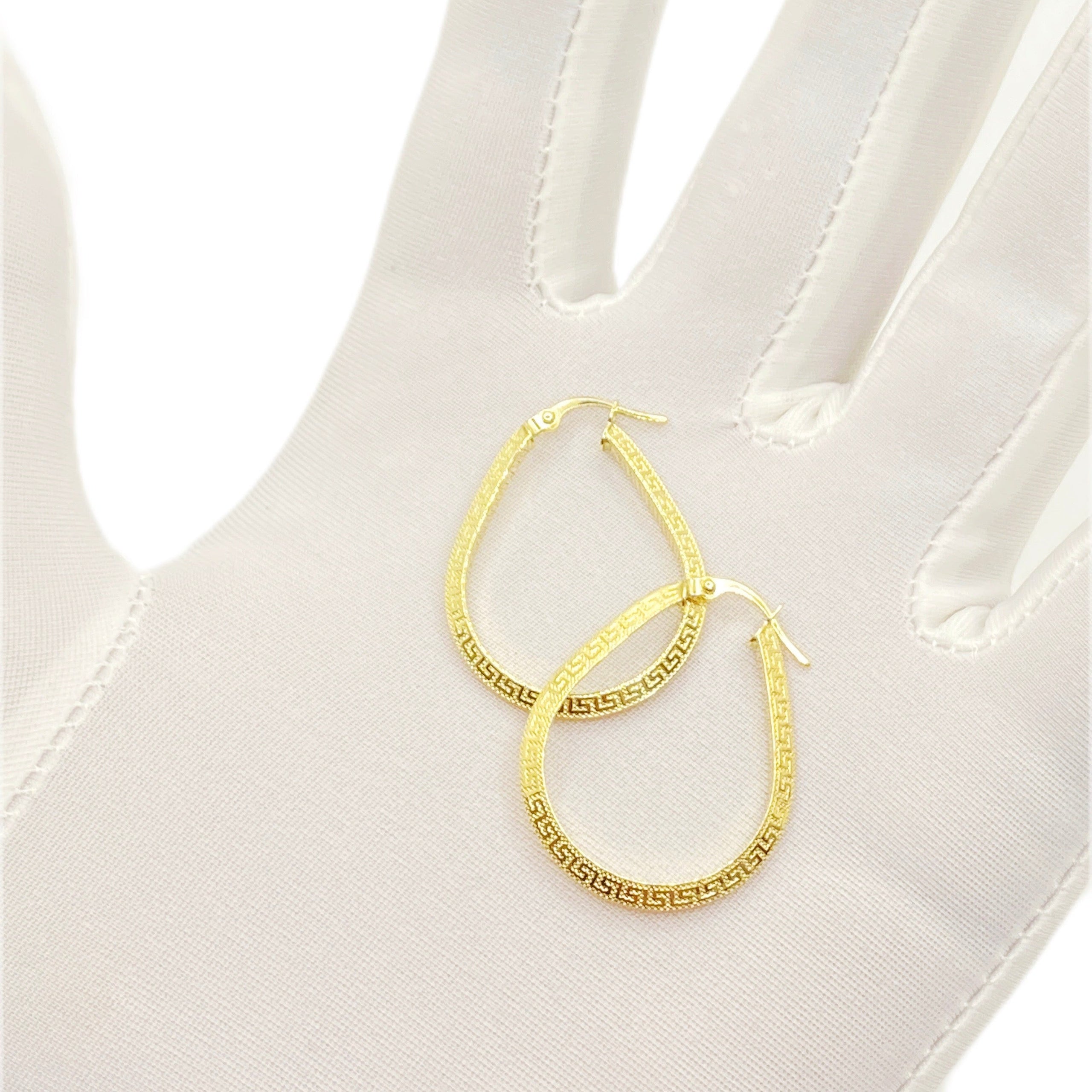 18k Gold Maze Loop Earrings - Embellish Gold