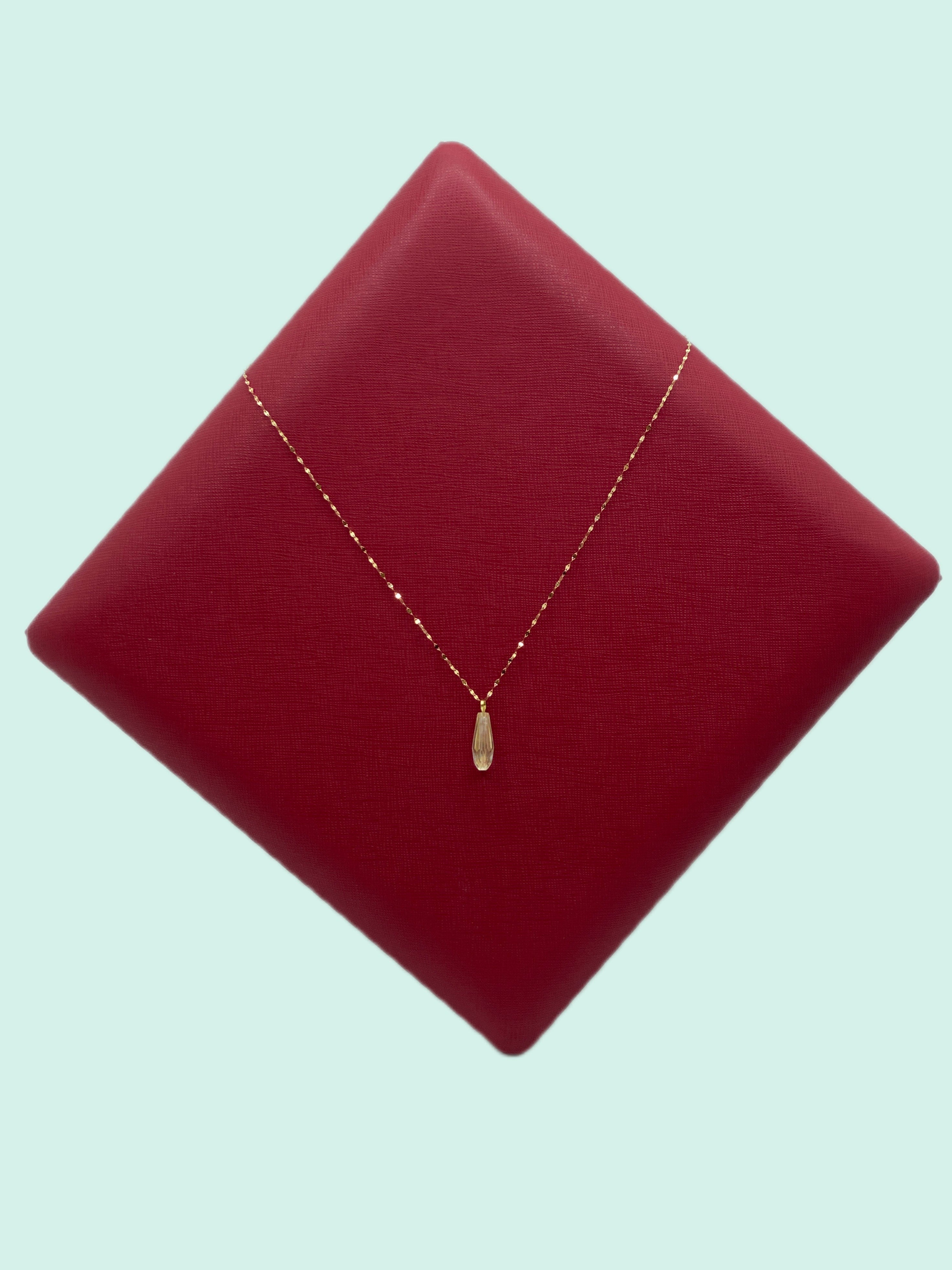 18K Real Gold Acrylic Stone Necklace 1 - Embellish Gold