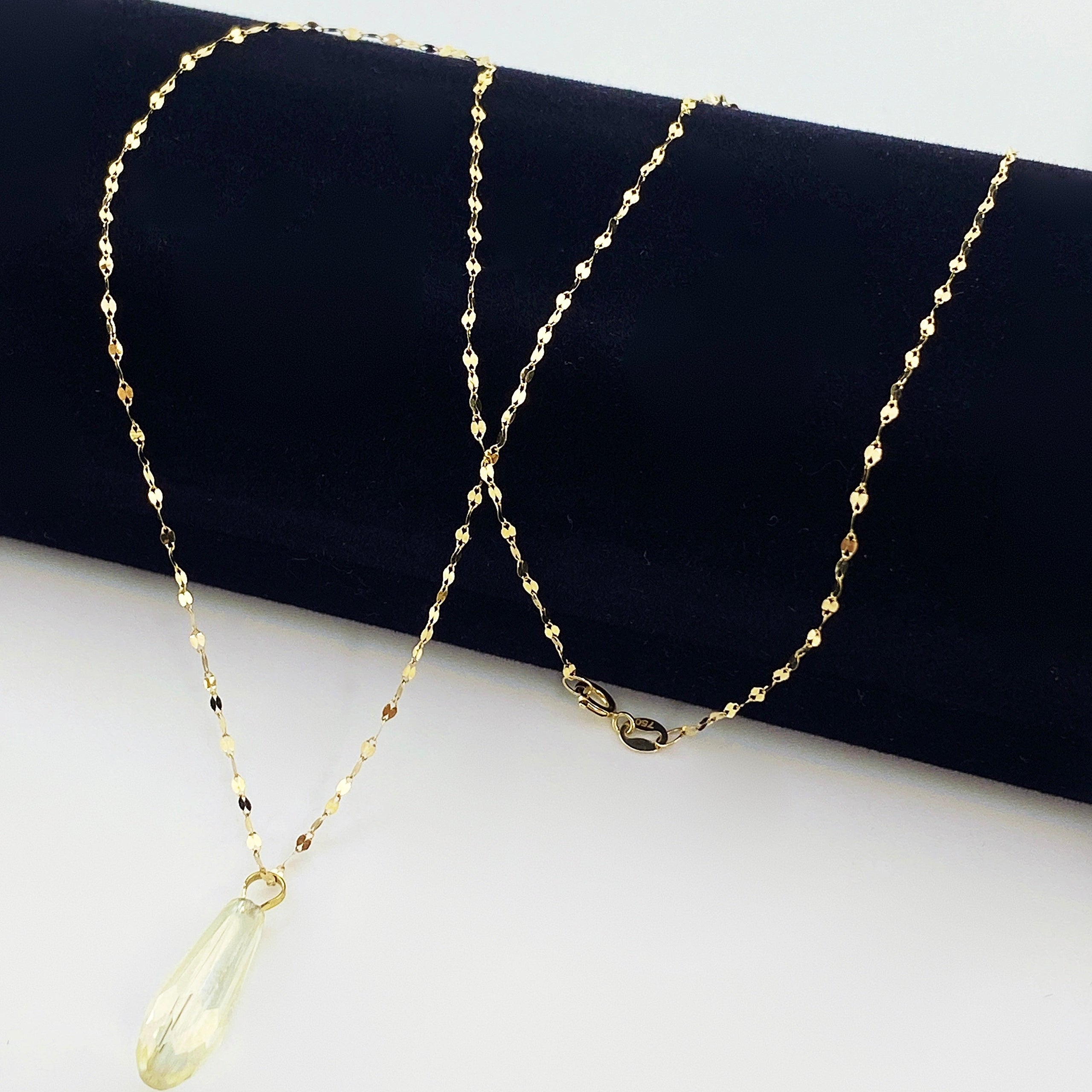 18K Real Gold Acrylic Stone Necklace 1 - Embellish Gold