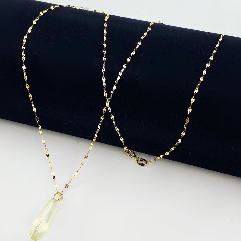 18K Real Gold Acrylic Stone Necklace 1 - ad collection - Embellish Gold