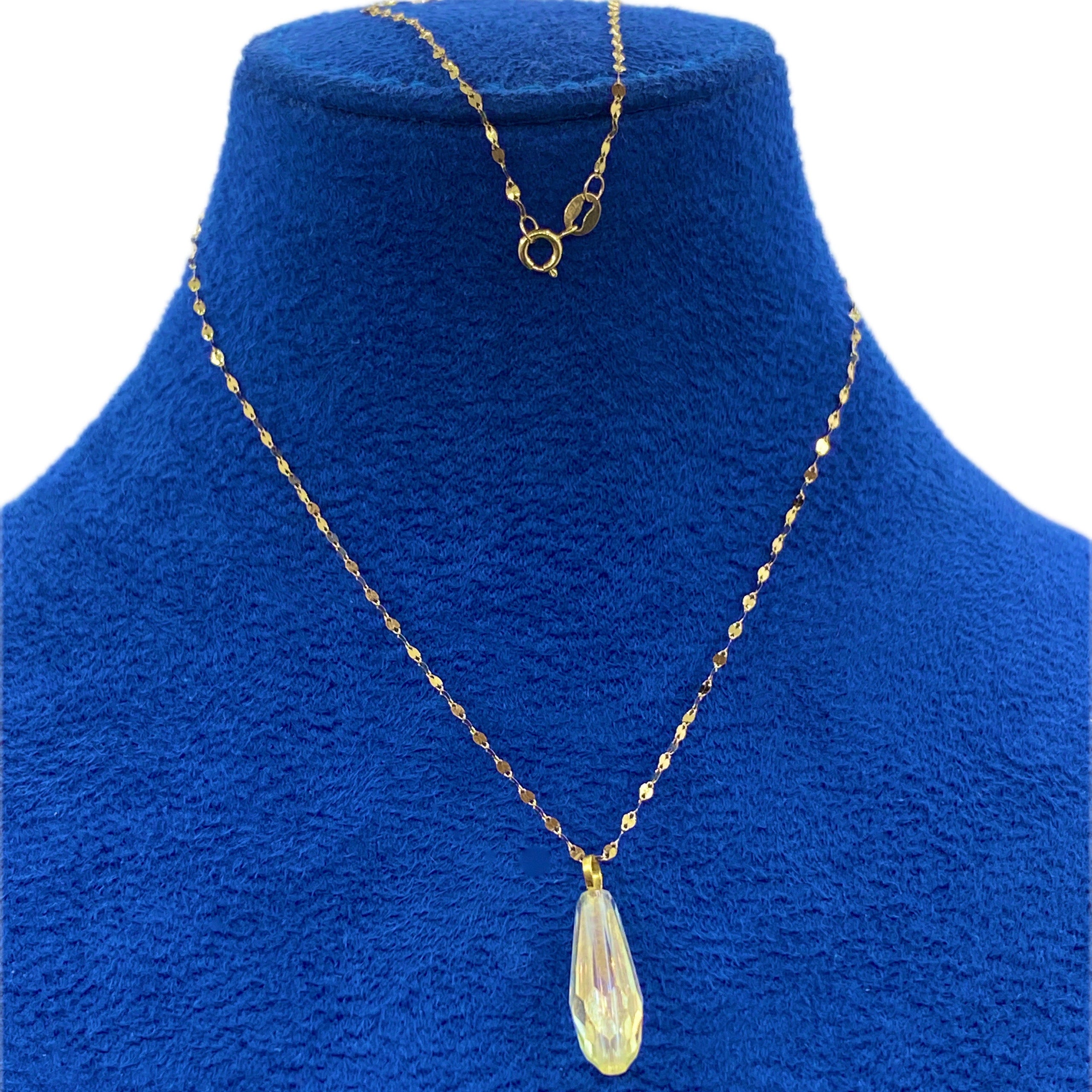 18K Real Gold Acrylic Stone Necklace 1 - Embellish Gold