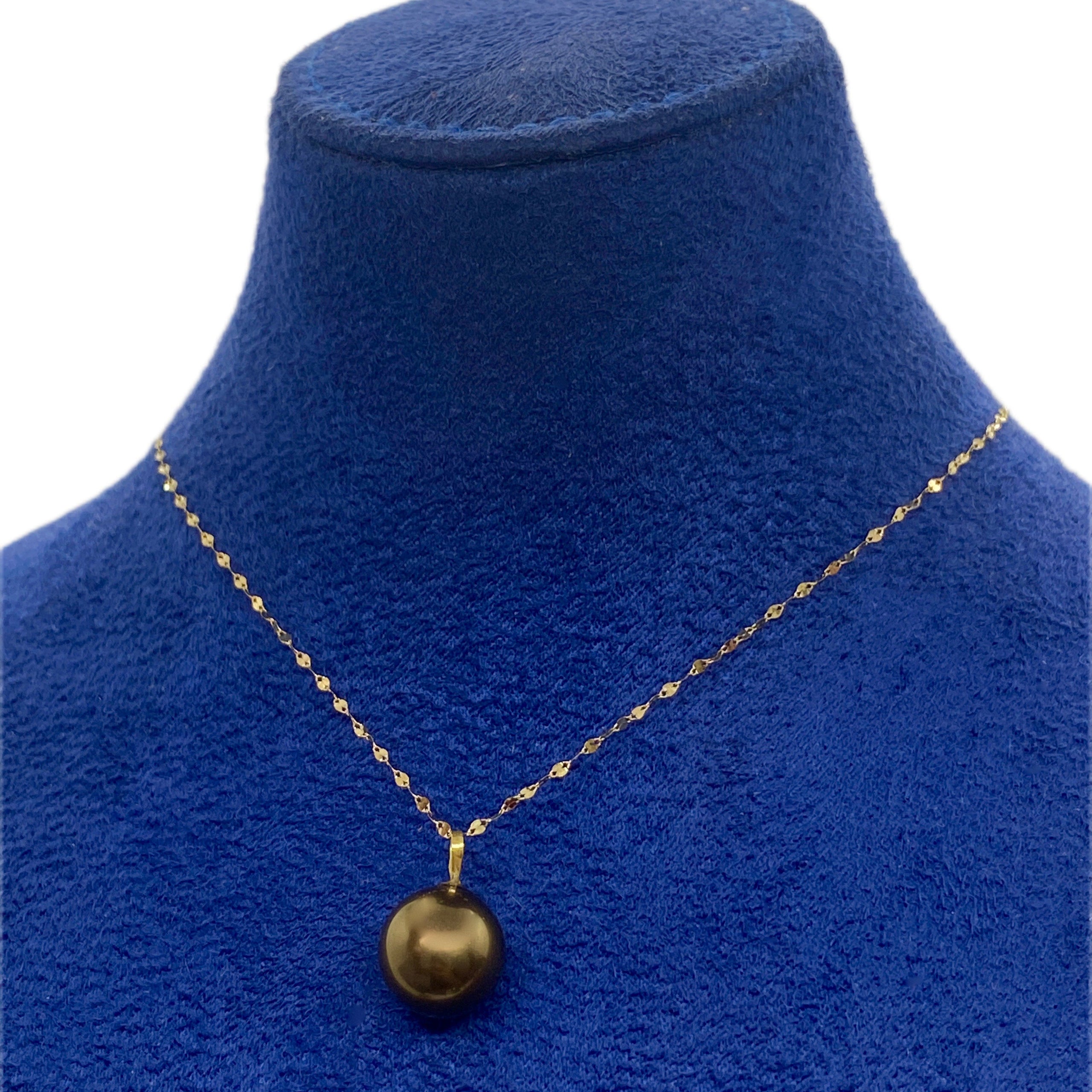 18K Gold Black Pearl Necklace - Embellish Gold