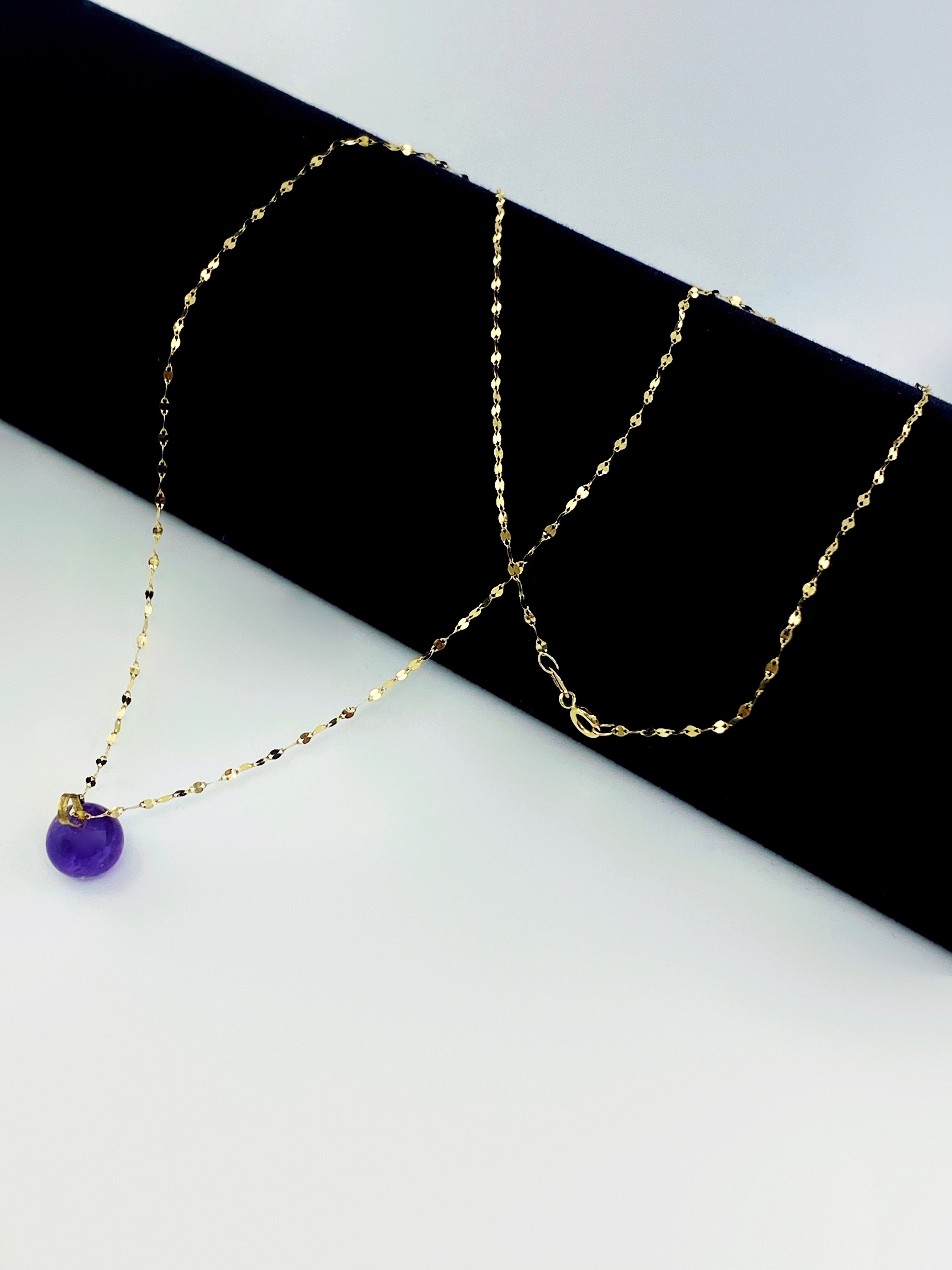 18K Real Gold Galaxy Purple Stone Necklace - Embellish Gold
