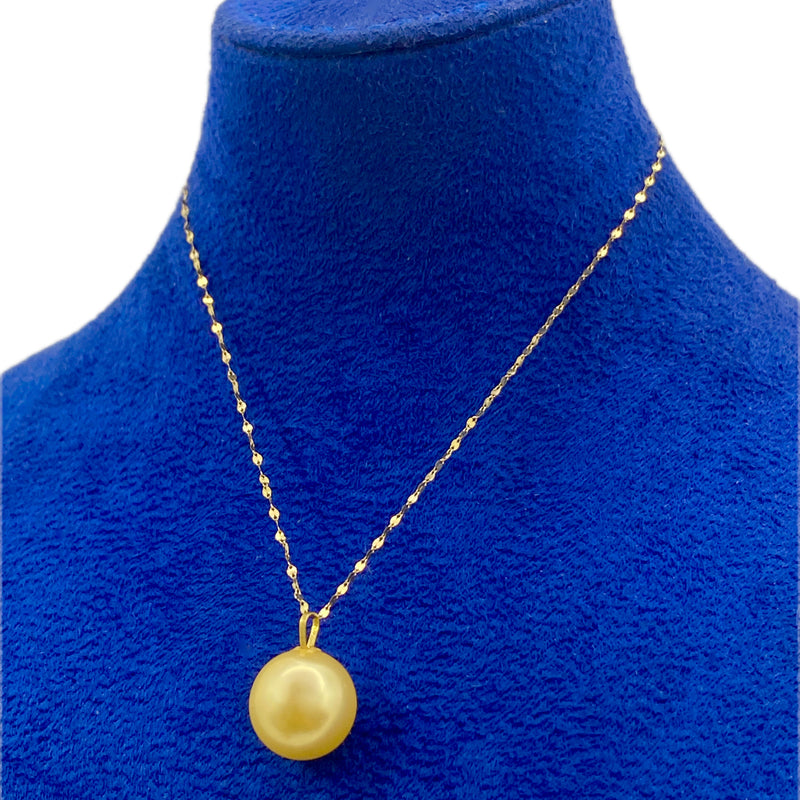 18K Real Gold Yellow Gold Pearl Necklace - ad collection - Embellish Gold
