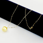 18K Real Gold Yellow Gold Pearl Necklace - Embellish Gold