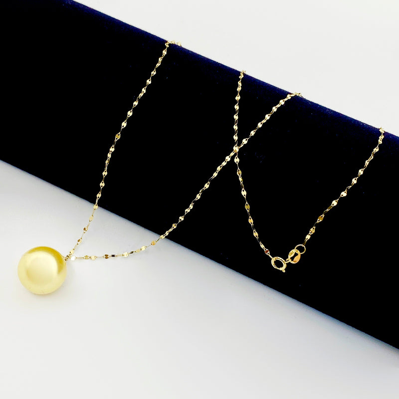 18K Real Gold Yellow Gold Pearl Necklace - ad collection - Embellish Gold