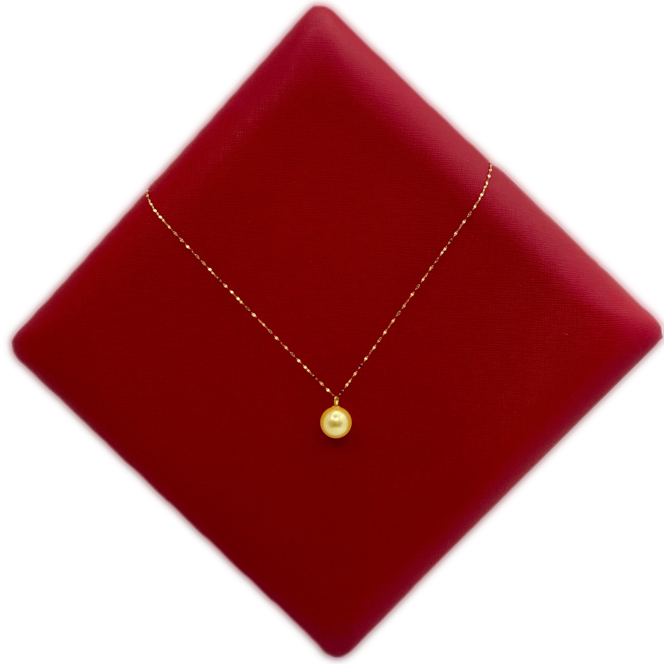 18K Real Gold Yellow Gold Pearl Necklace - Embellish Gold