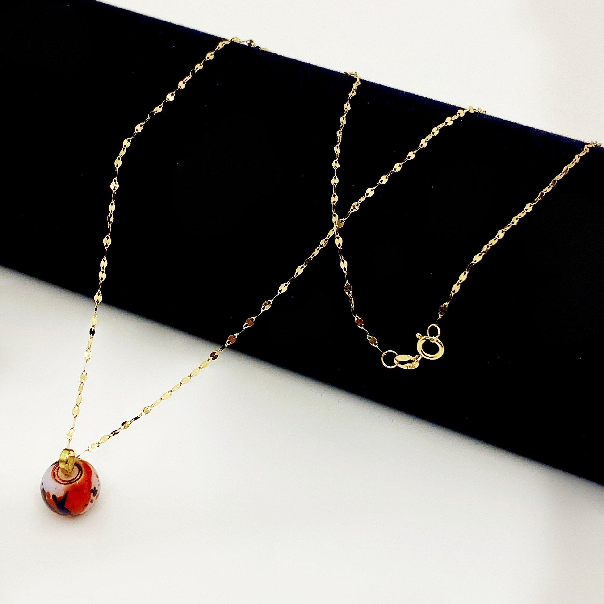 18K Real Gold Tiger Eye Stone Necklace - Embellish Gold