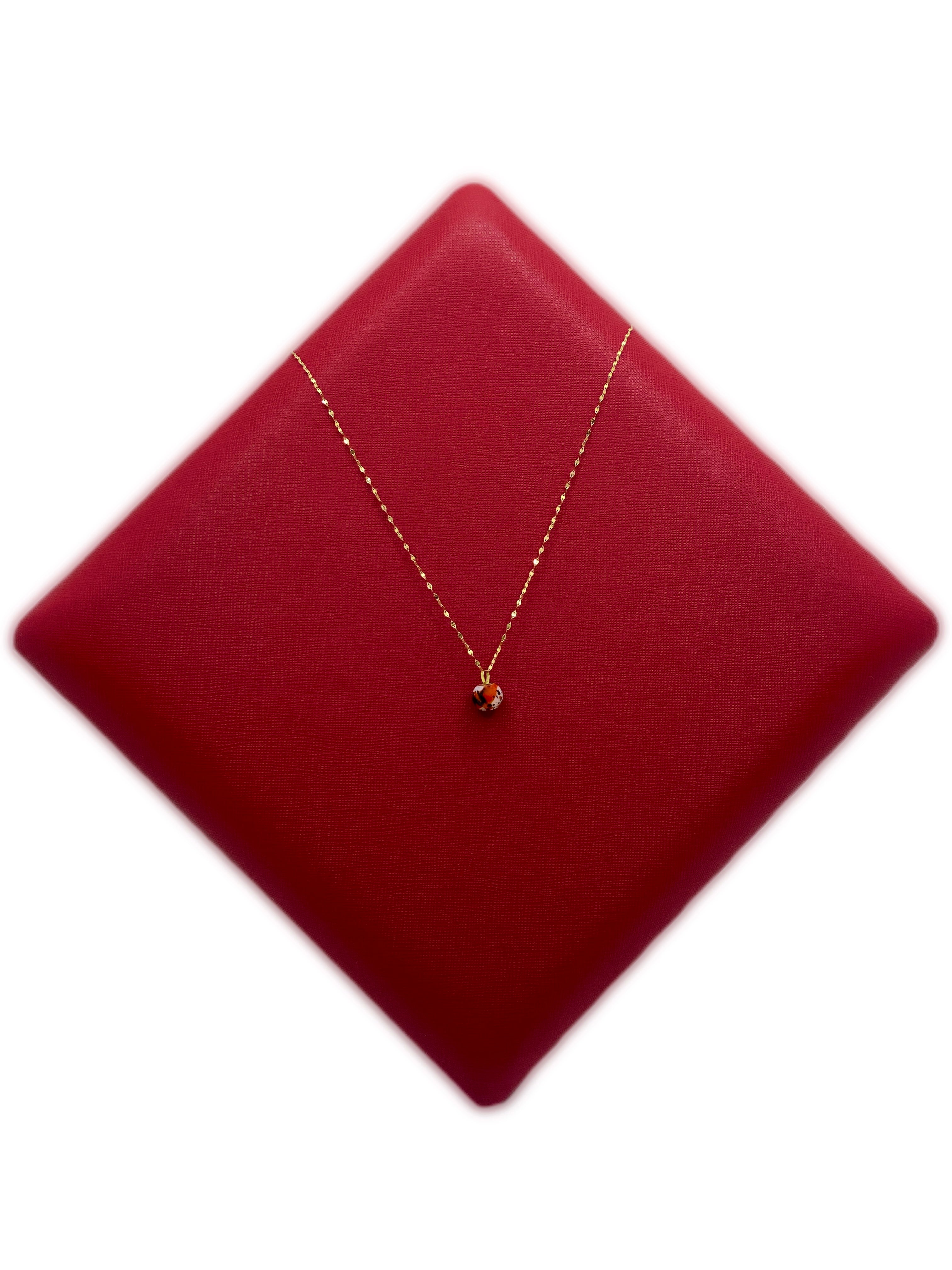 18K Real Gold Tiger Eye Stone Necklace - Embellish Gold