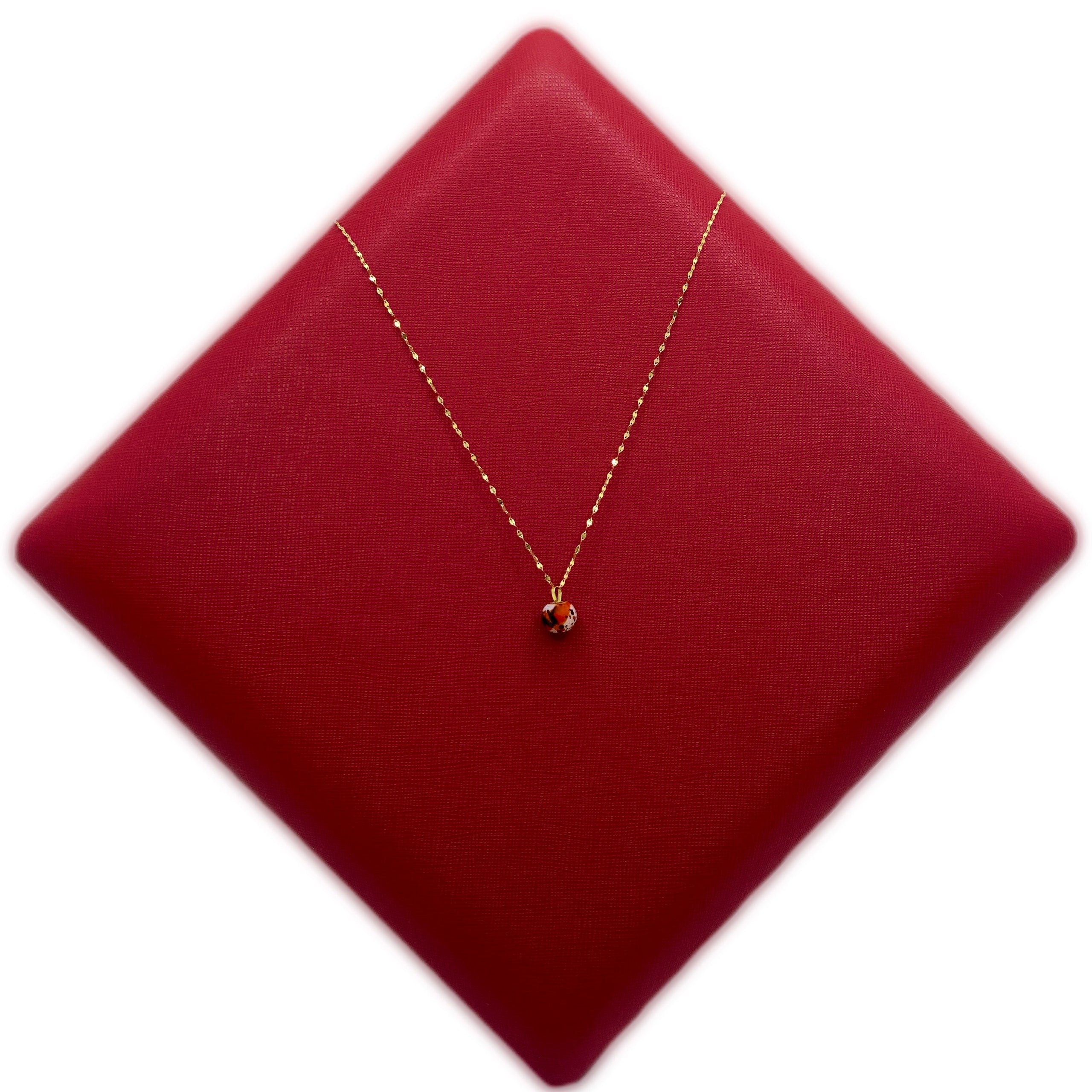 18K Real Gold Tiger Eye Stone Necklace - Embellish Gold
