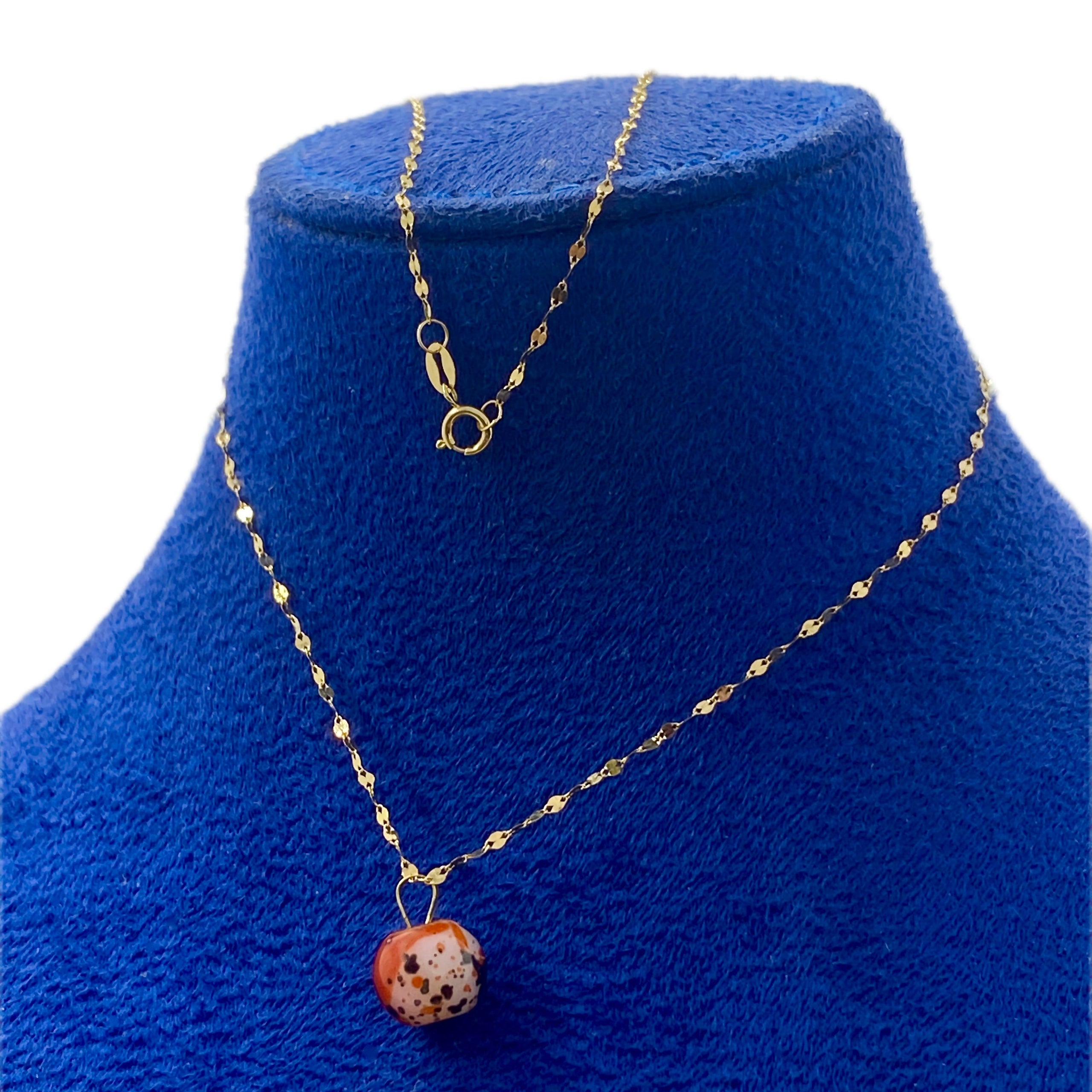 18K Real Gold Tiger Eye Stone Necklace - Embellish Gold