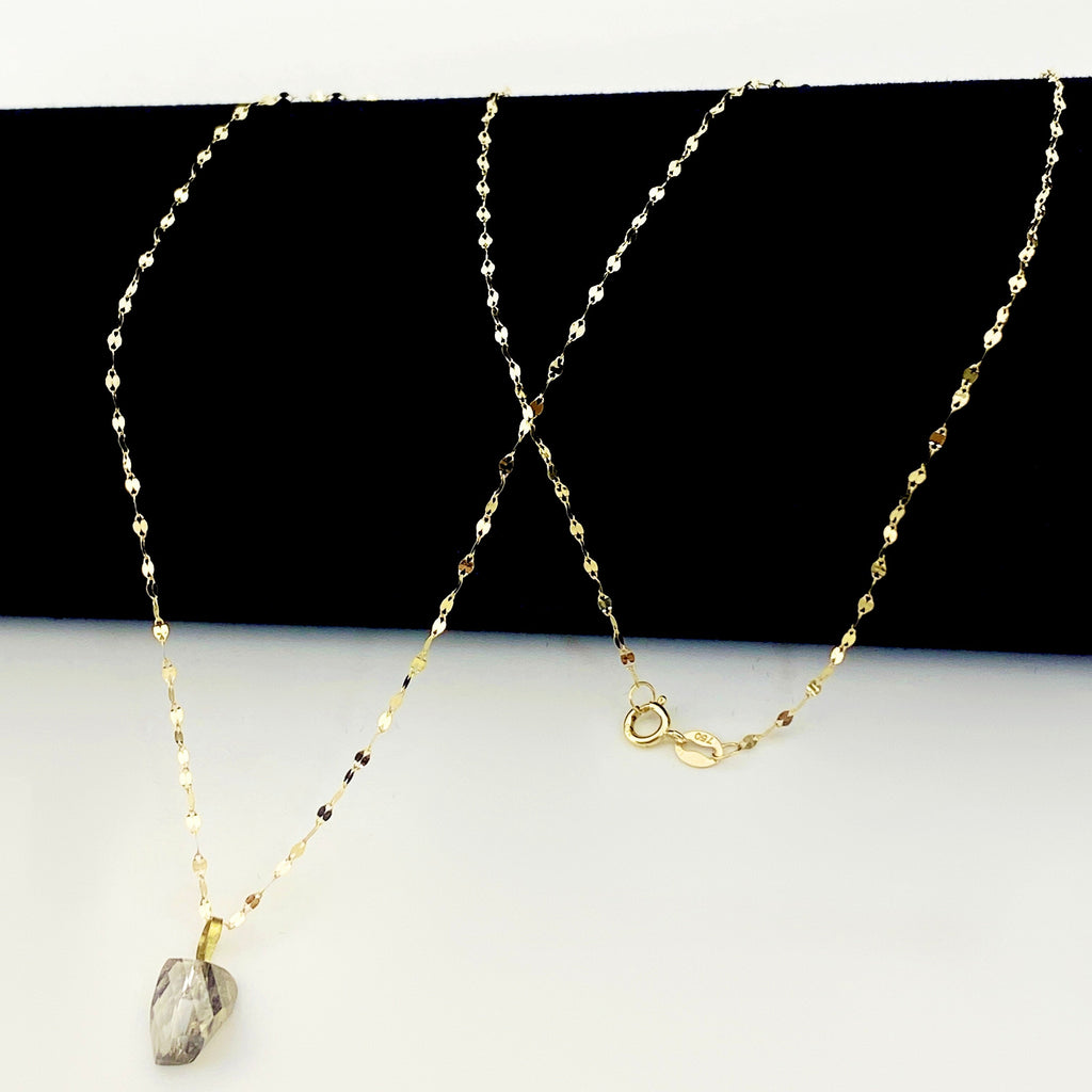 18K Real Gold Acrylic Stone Necklace 2 - Embellish Gold