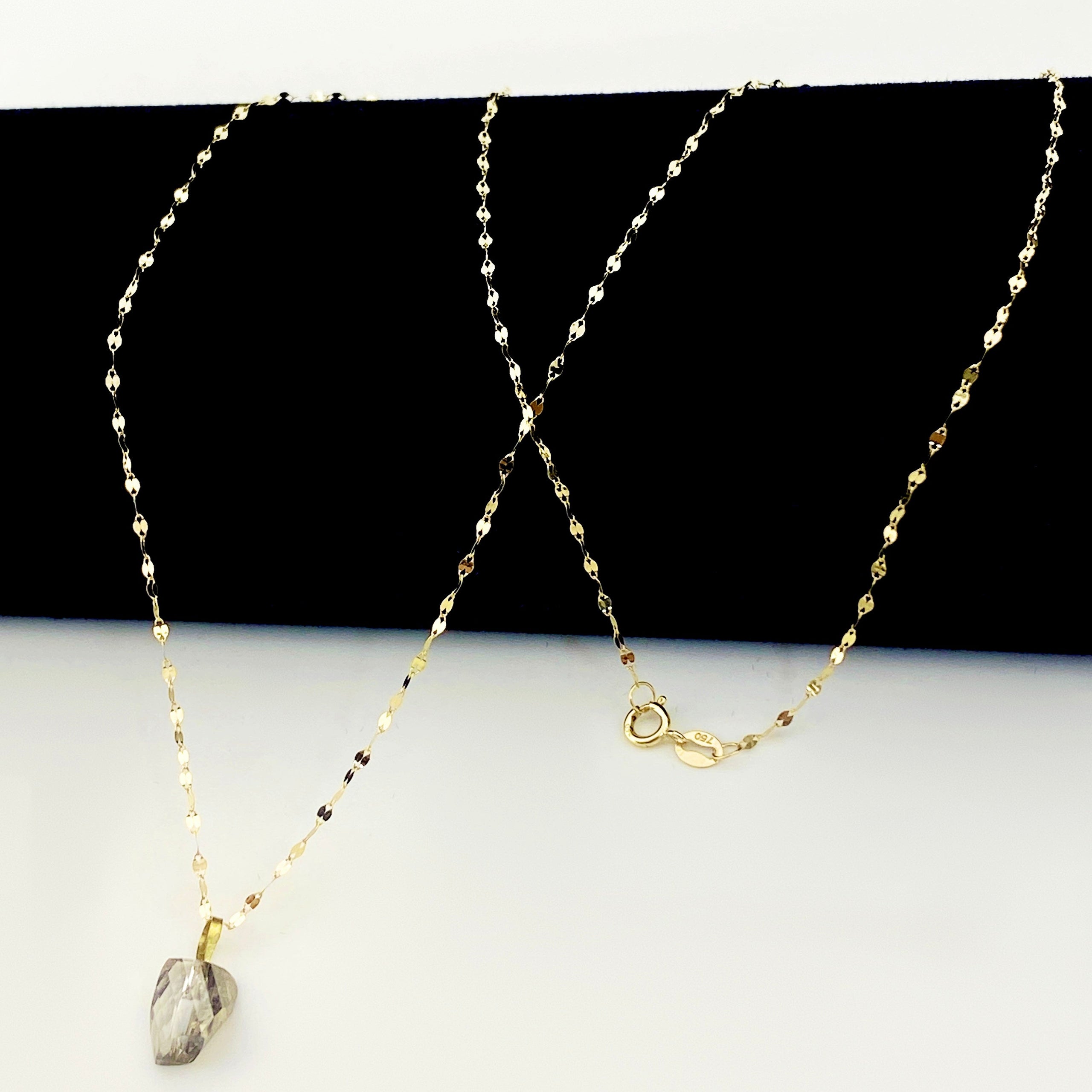 18K Real Gold Acrylic Stone Necklace 2 - Embellish Gold