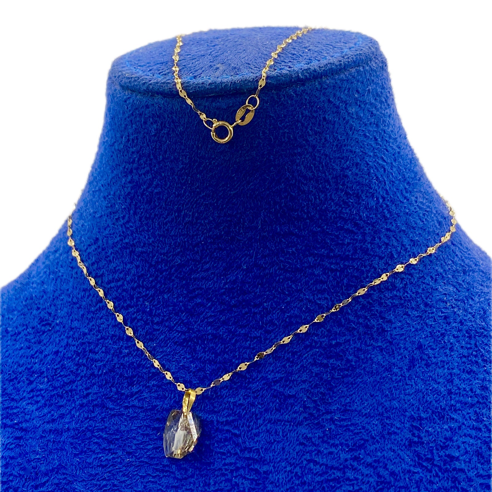 18K Real Gold Acrylic Stone Necklace 2 - 18k Gold Necklace - Embellish Gold