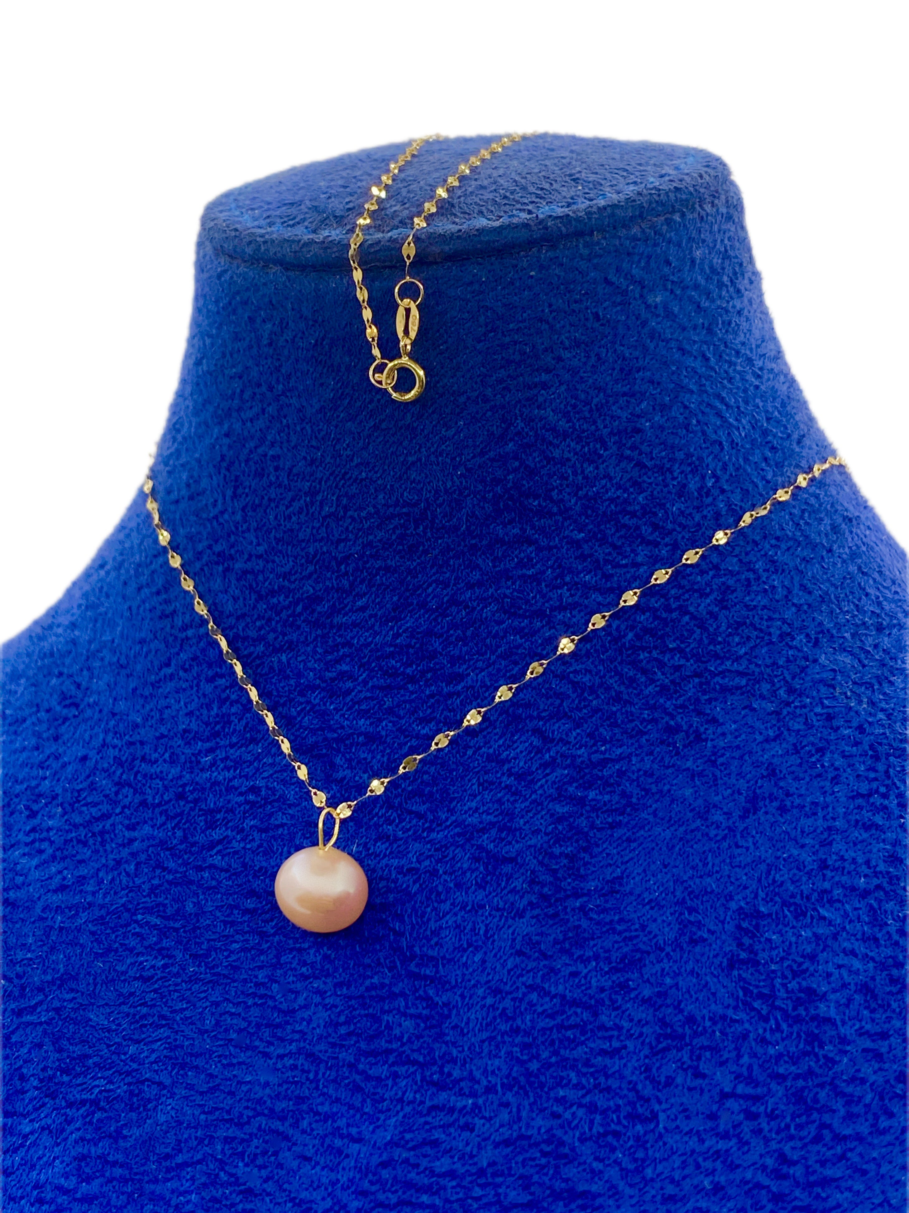 18K Gold Baby Pink Pearl Necklace - Embellish Gold