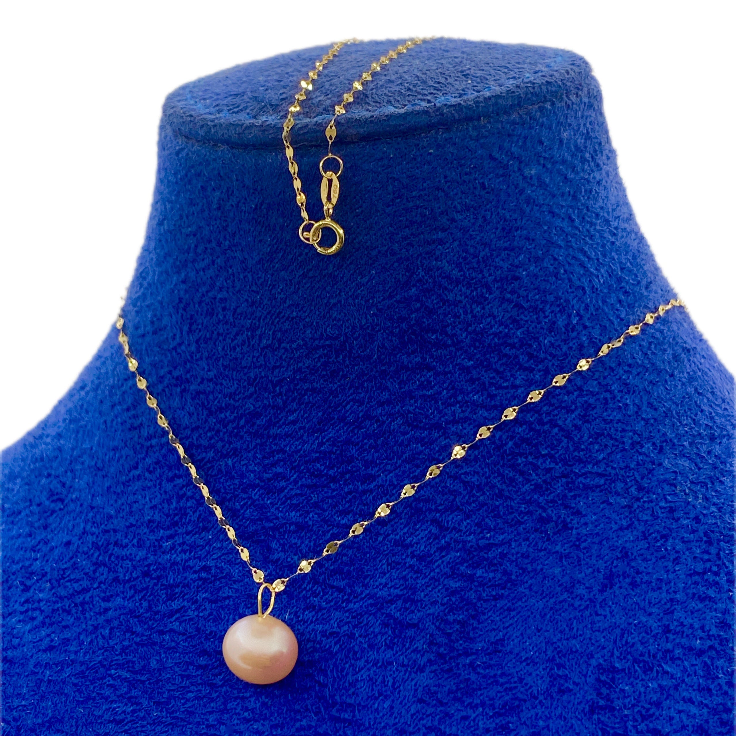 18K Gold Baby Pink Pearl Necklace - Embellish Gold