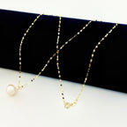 18K Gold Baby Pink Pearl Necklace - Embellish Gold
